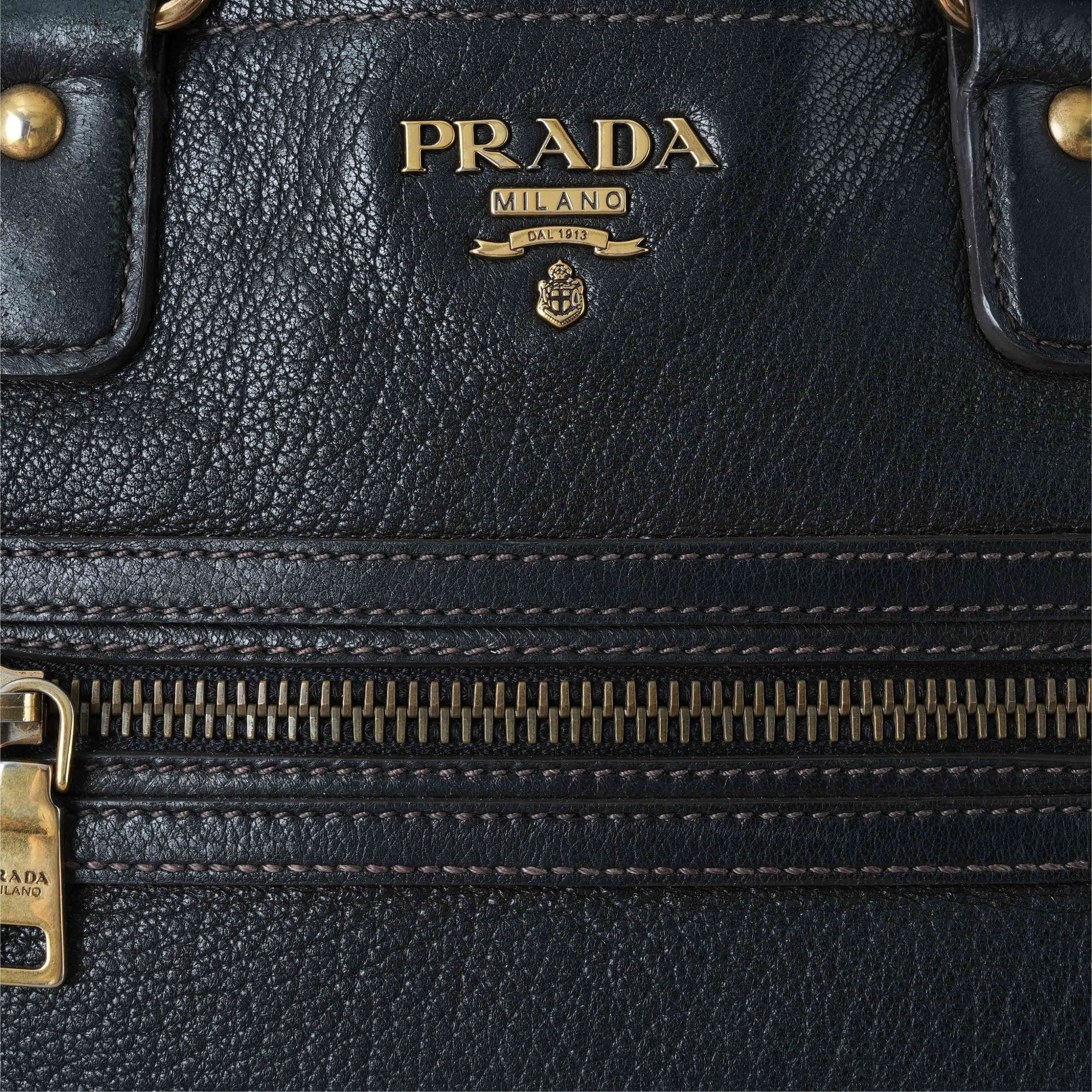 PRADA(USED)프라다 BR4735 레더 토트백