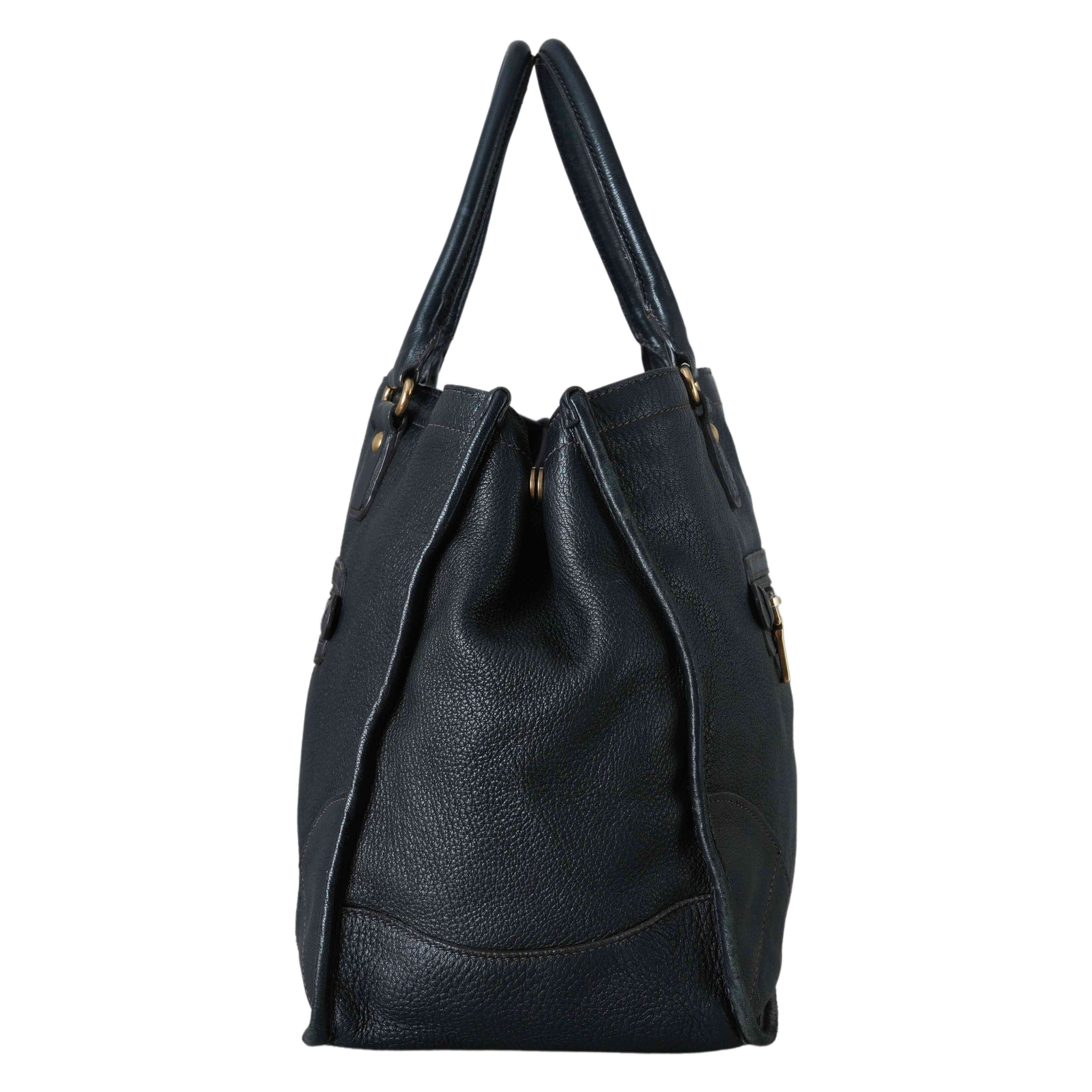 PRADA(USED)프라다 BR4735 레더 토트백