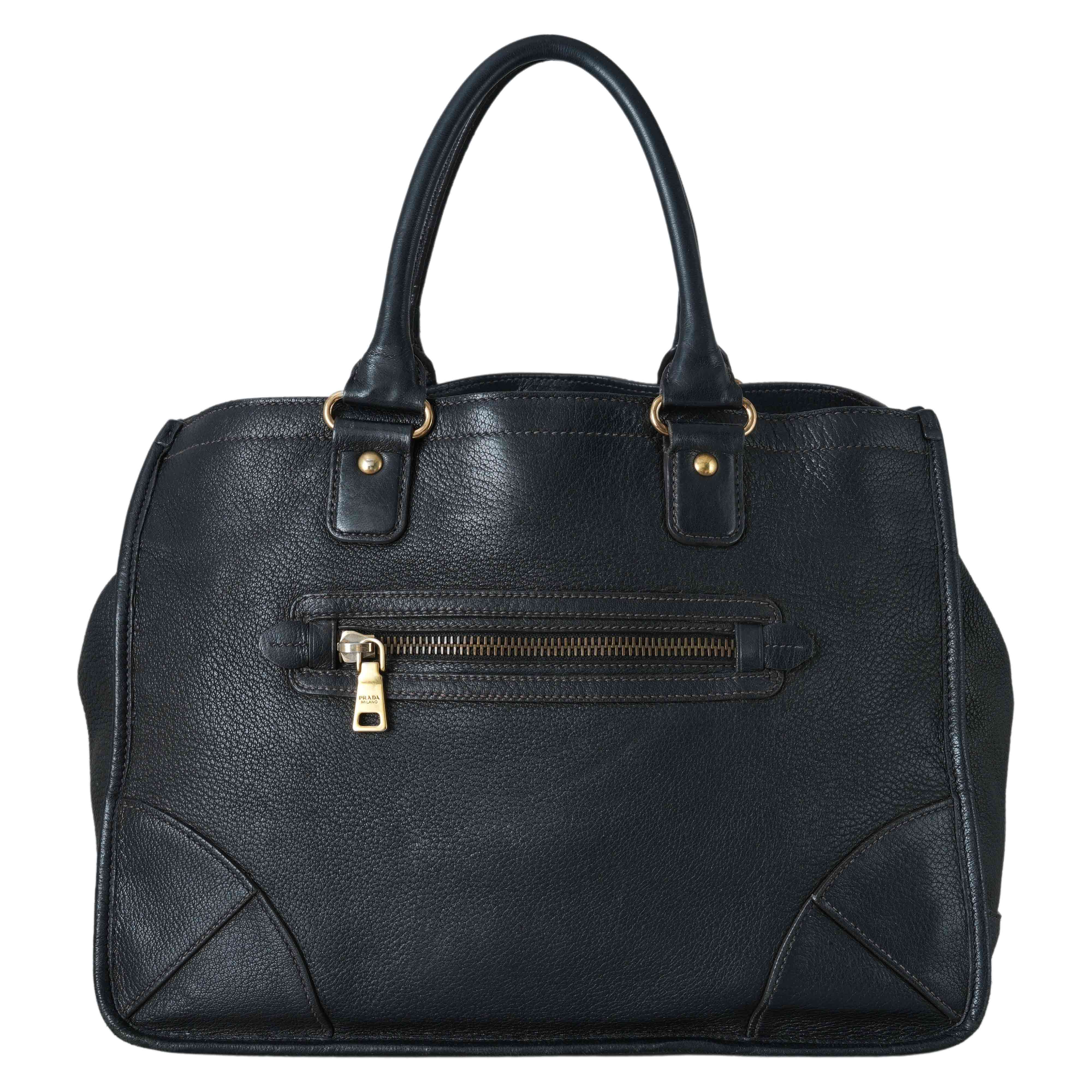 PRADA(USED)프라다 BR4735 레더 토트백