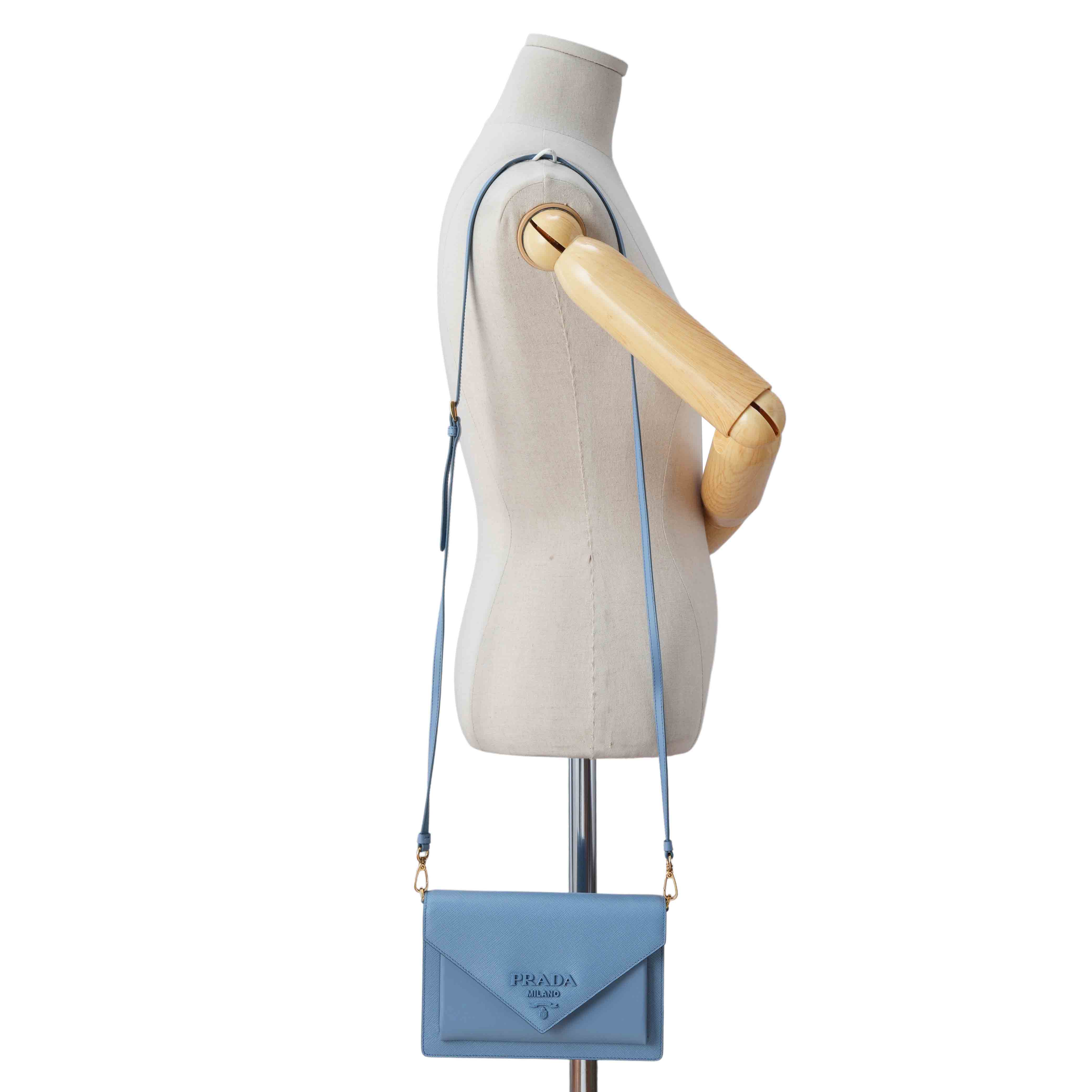 PRADA(USED)프라다 사피아노 엔벨로프 플랩백