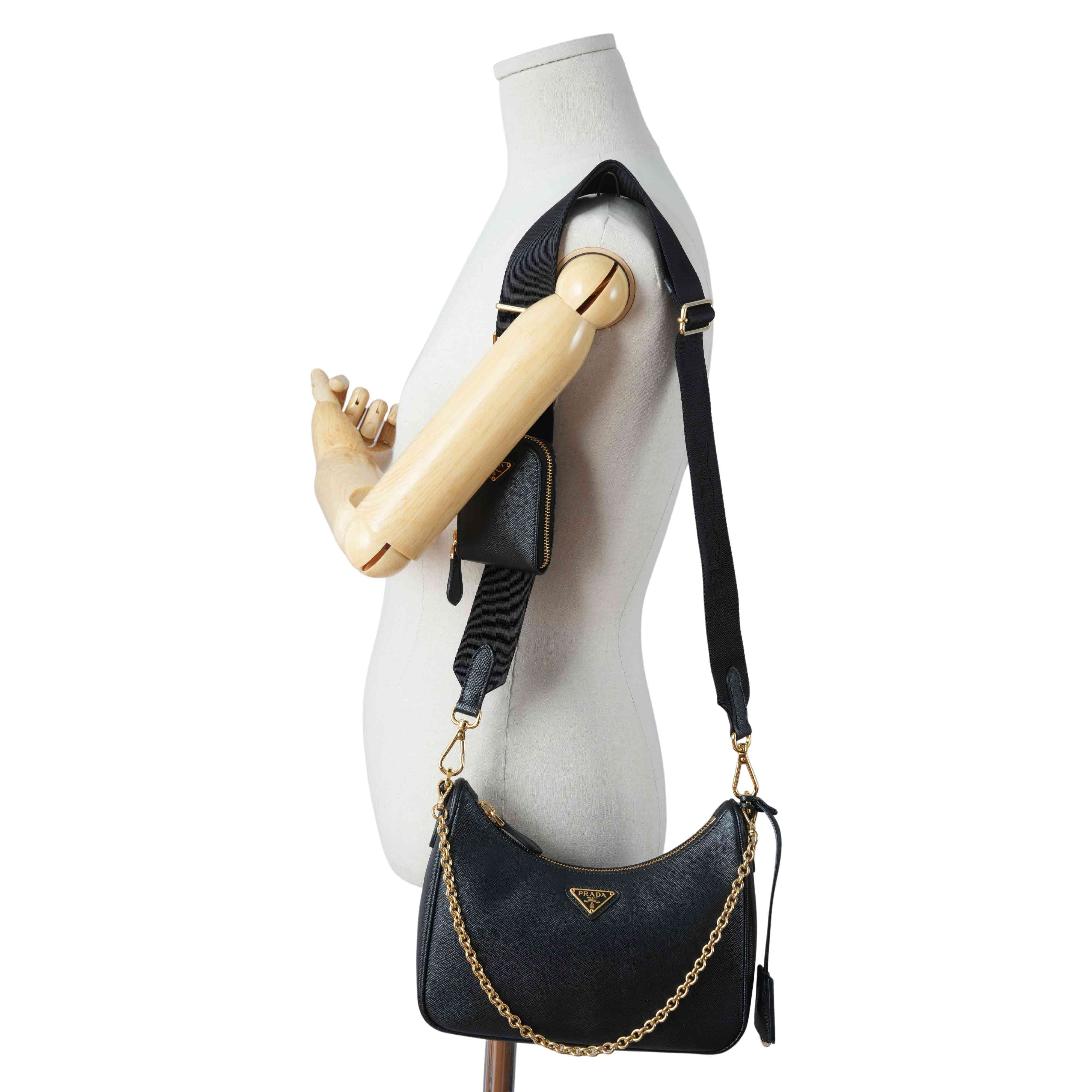PRADA(USED)프라다 1BH204 사피아노 호보 숄더백