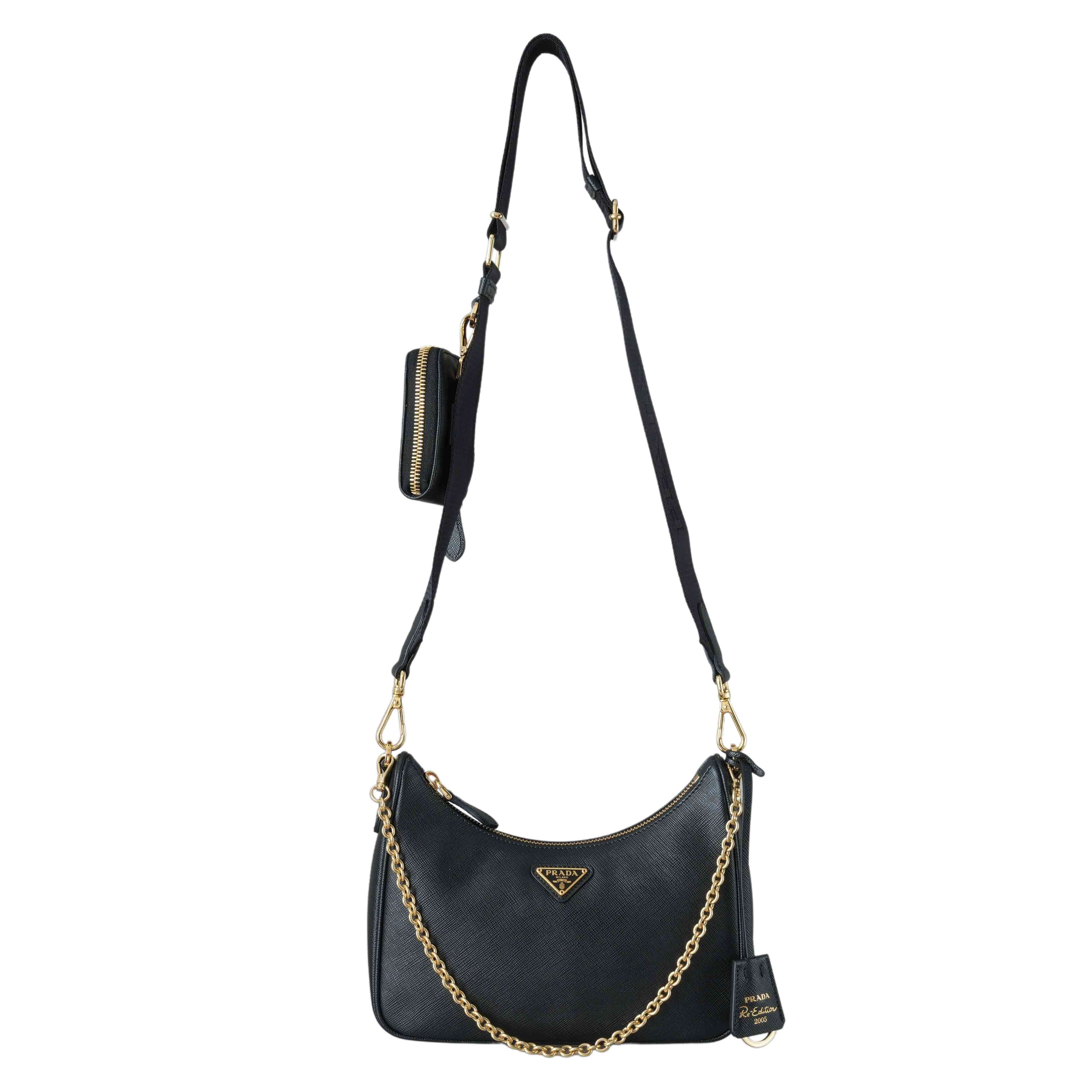 PRADA(USED)프라다 1BH204 사피아노 호보 숄더백