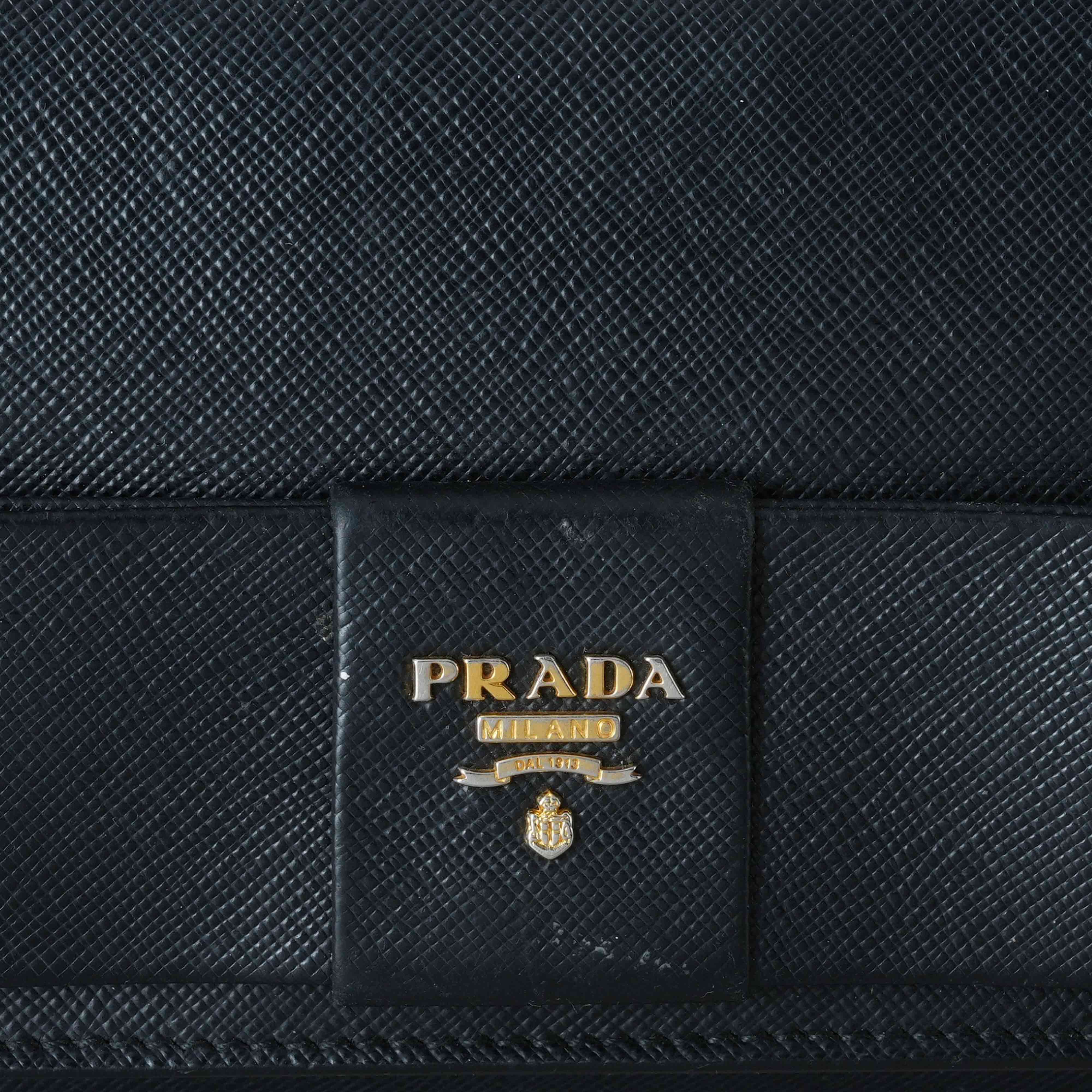 PRADA(USED)프라다 사피아노 리본 장식 크로스백