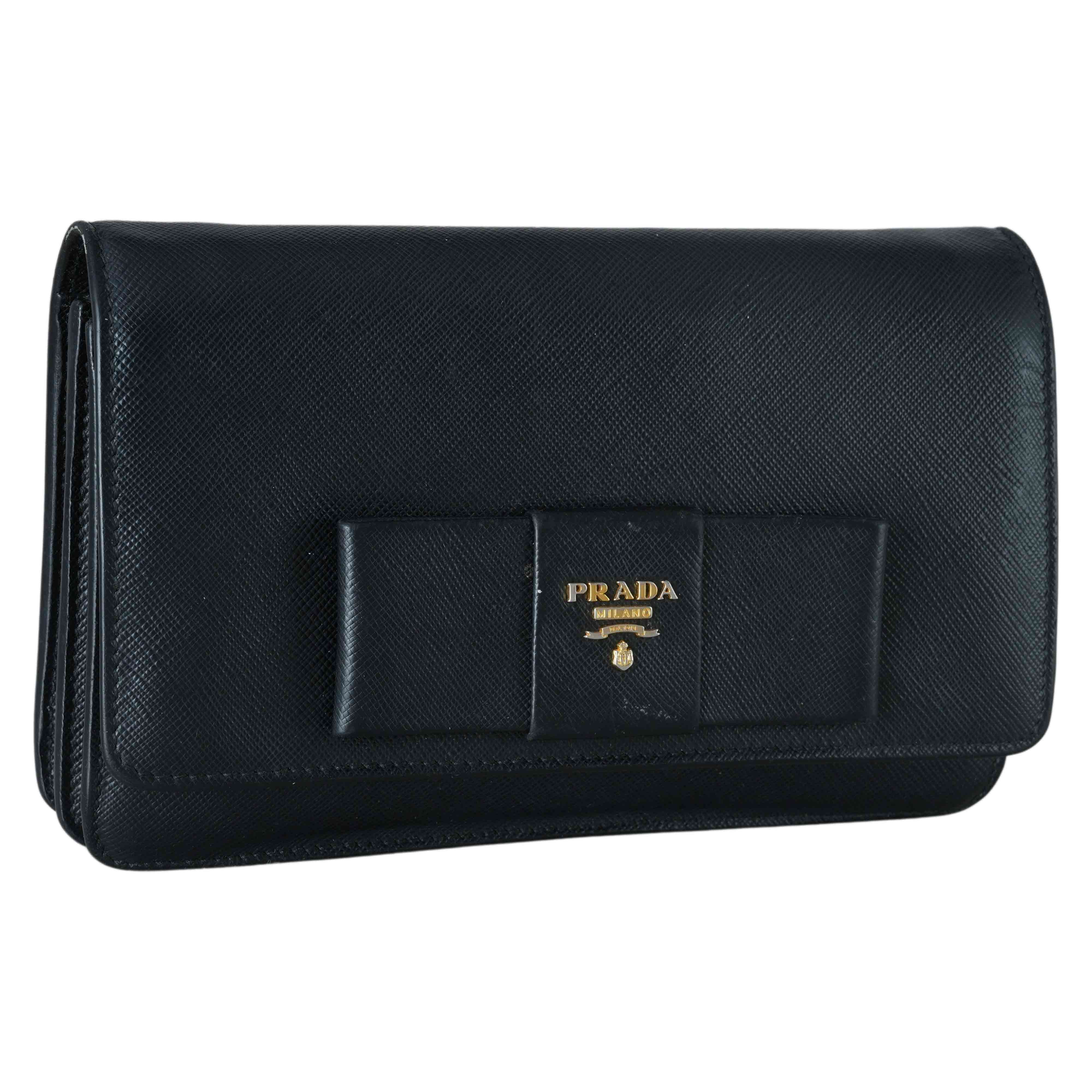 PRADA(USED)프라다 사피아노 리본 장식 크로스백