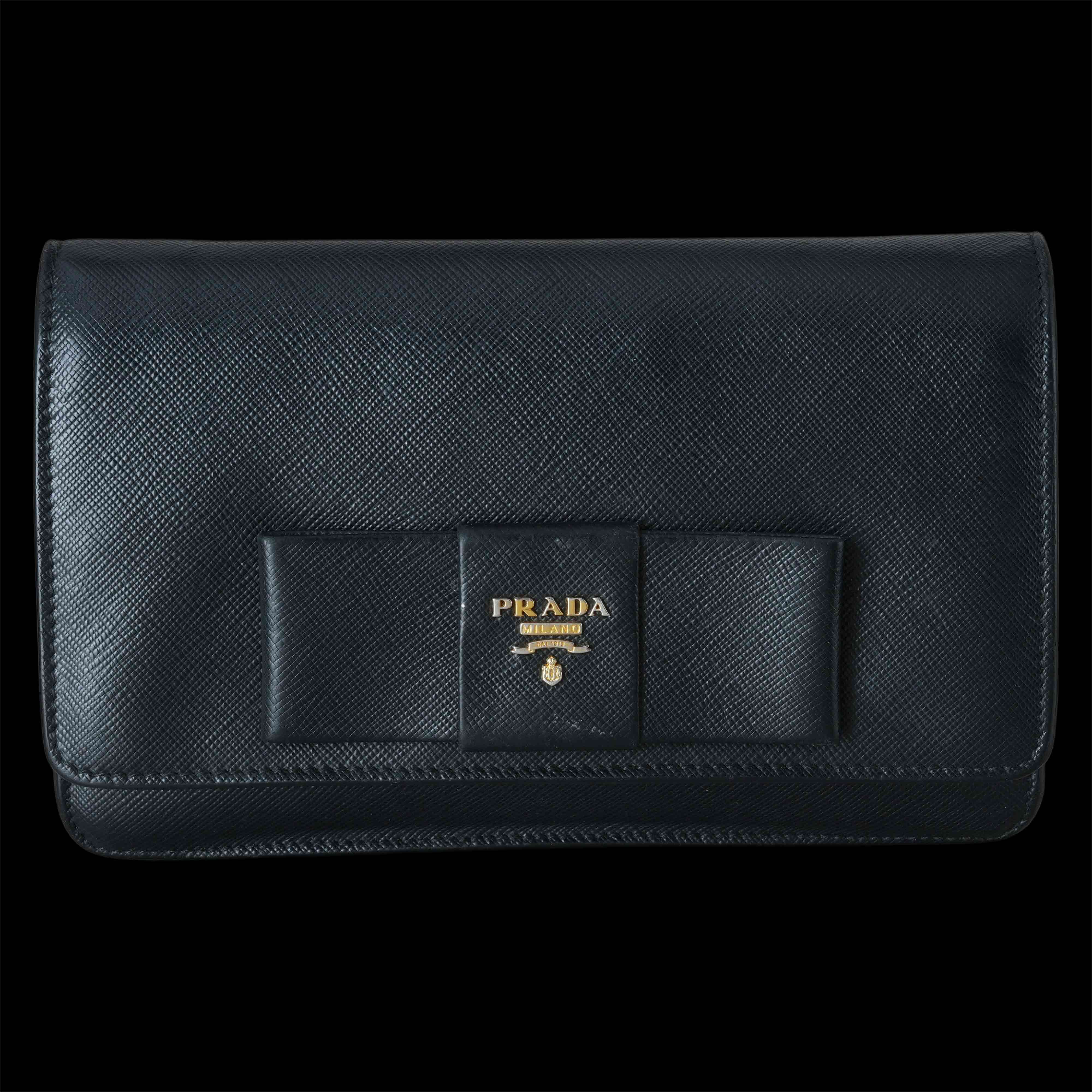 PRADA(USED)프라다 사피아노 리본 장식 크로스백