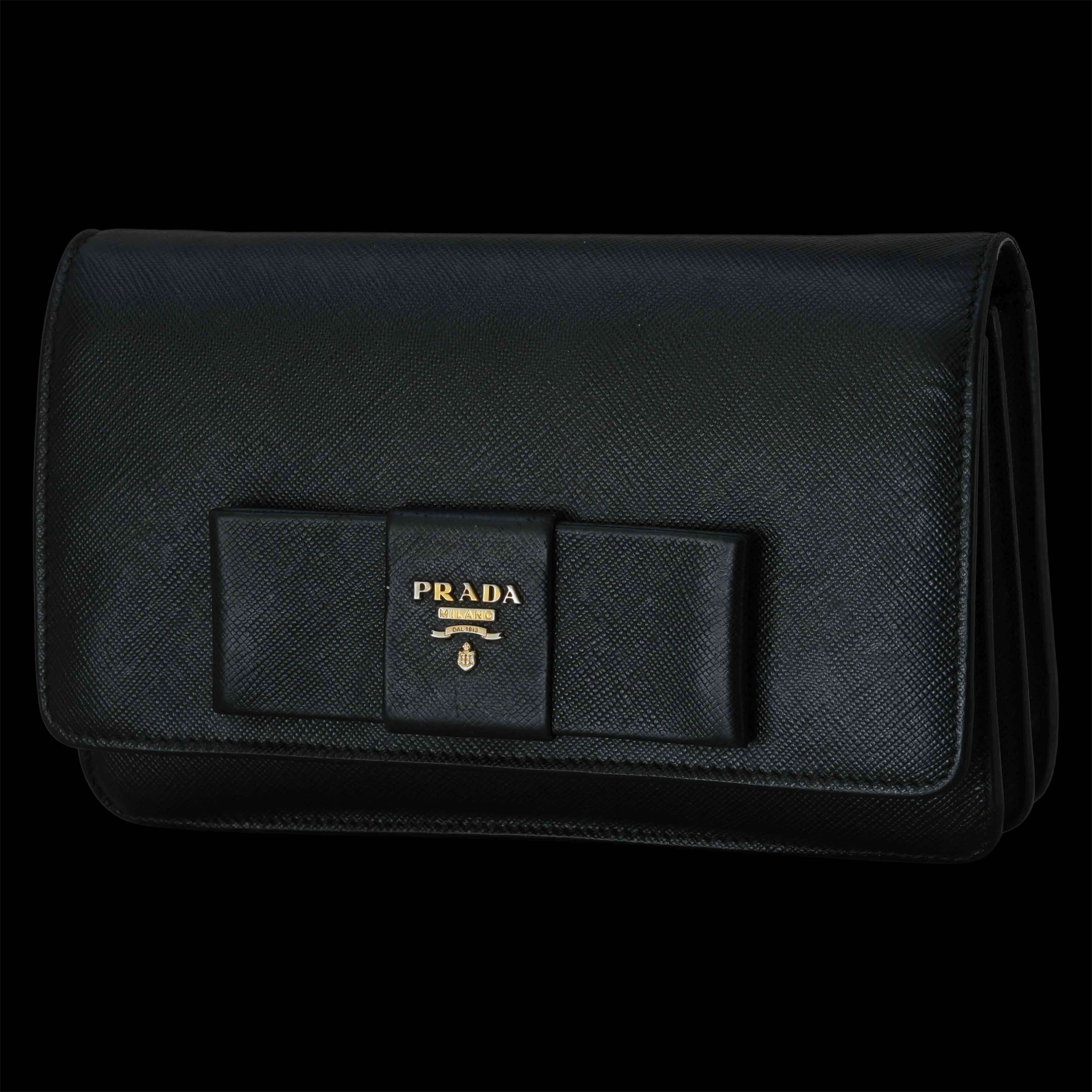 PRADA(USED)프라다 사피아노 리본 장식 크로스백