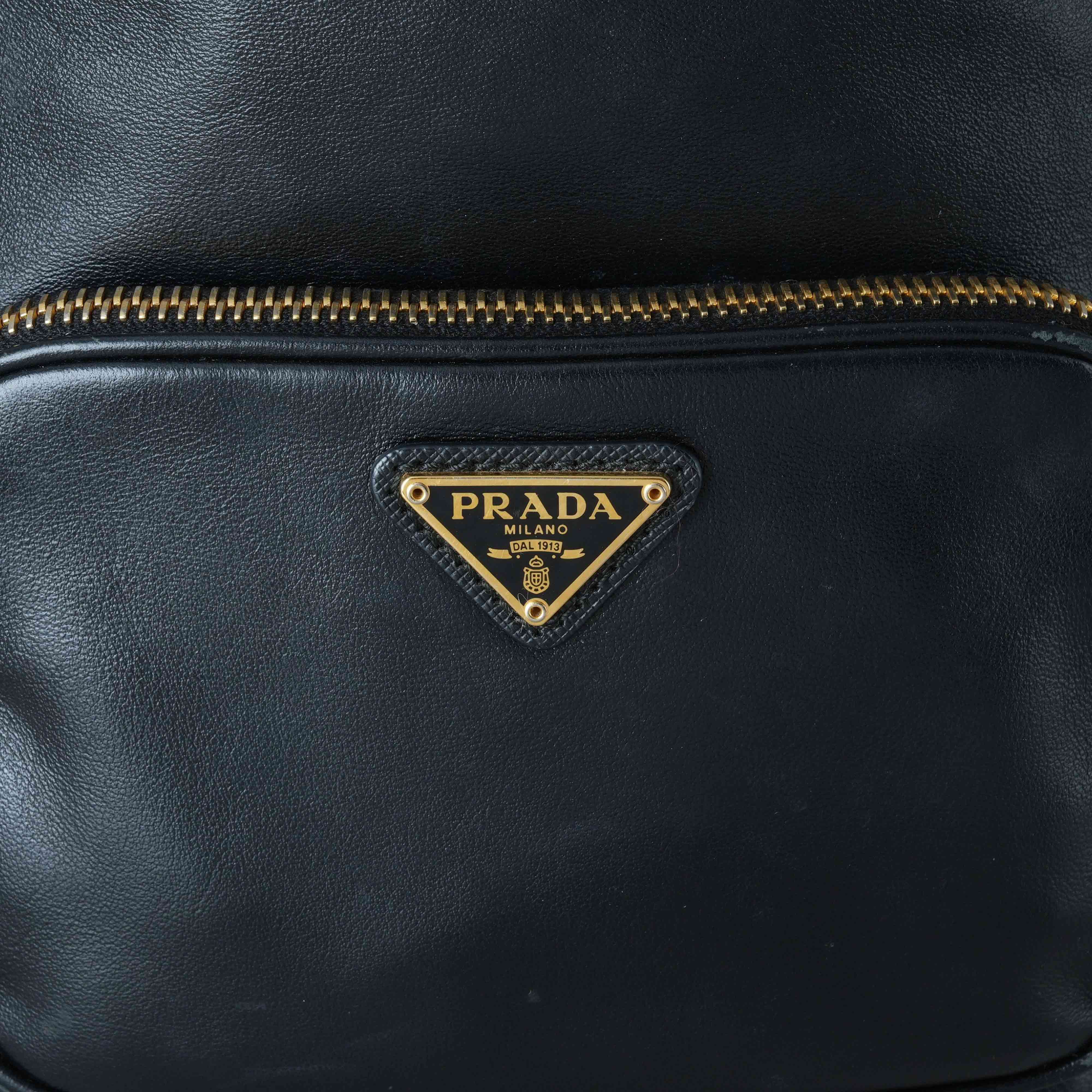 PRADA(USED)프라다 1BH038 레더 듀엣 버킷백