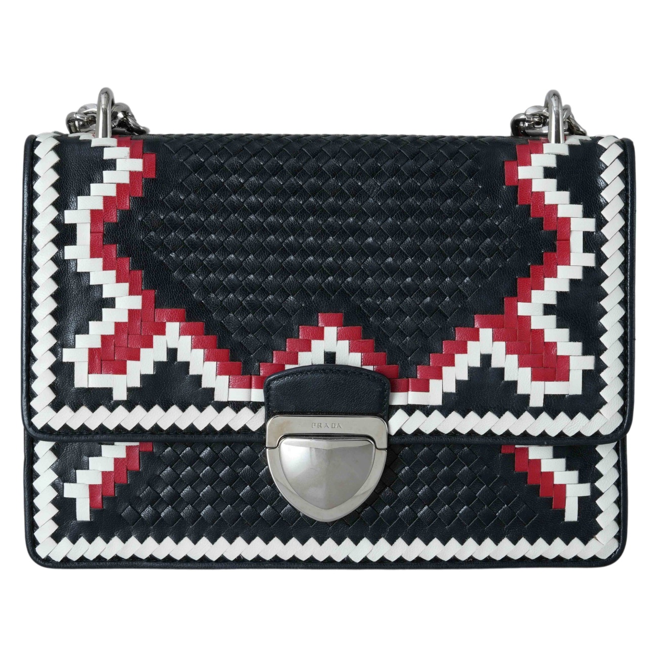PRADA(USED)프라다 1BD038 마드라스 체인 숄더백