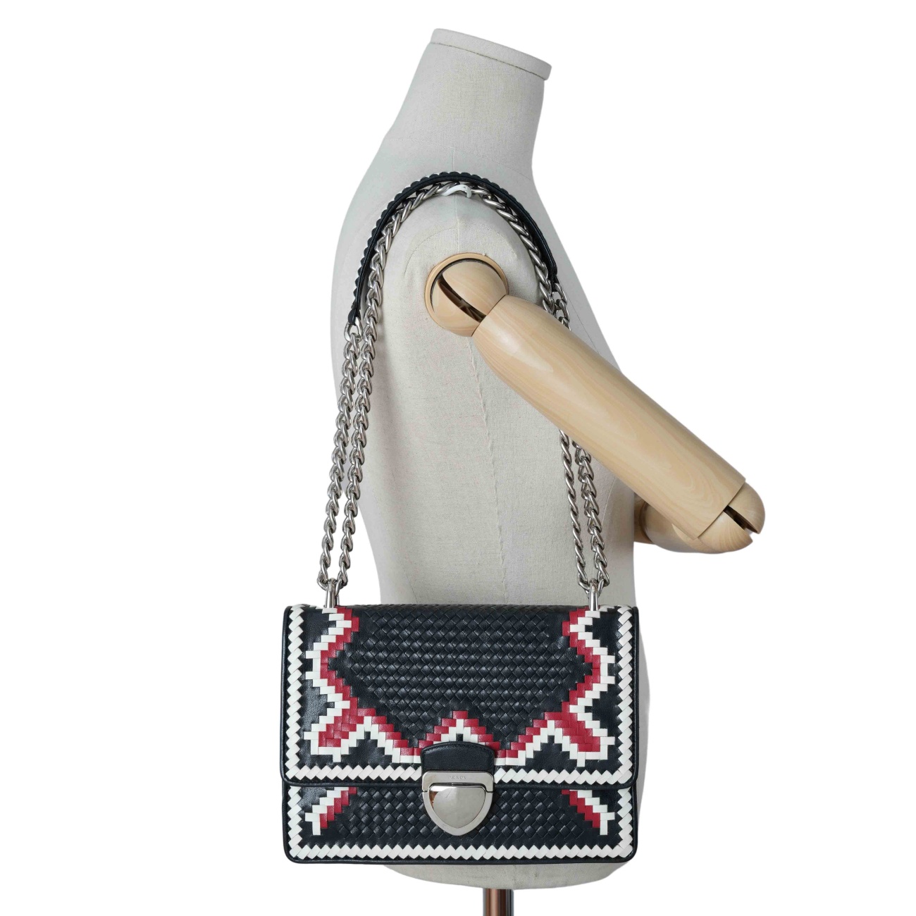 PRADA(USED)프라다 1BD038 마드라스 체인 숄더백