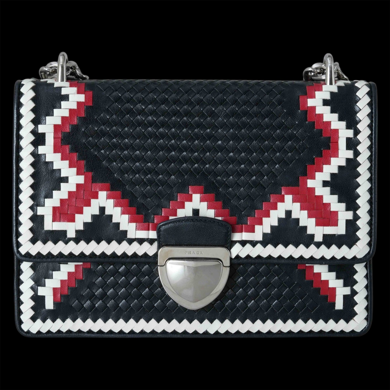 PRADA(USED)프라다 1BD038 마드라스 체인 숄더백