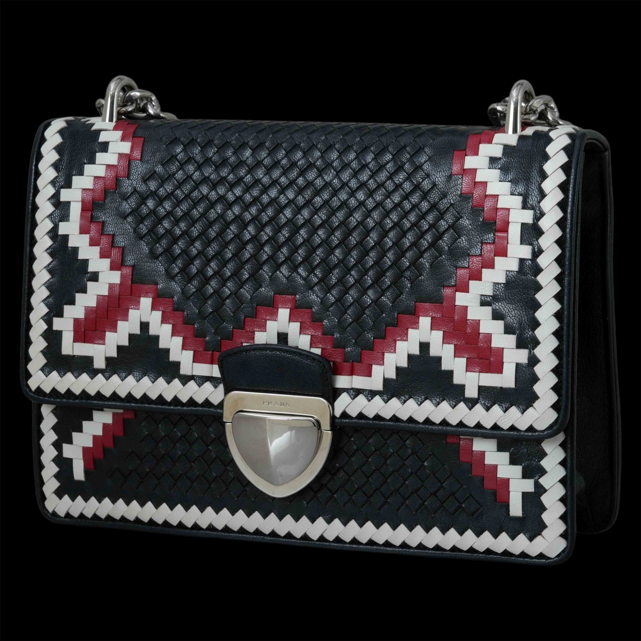 PRADA(USED)프라다 1BD038 마드라스 체인 숄더백