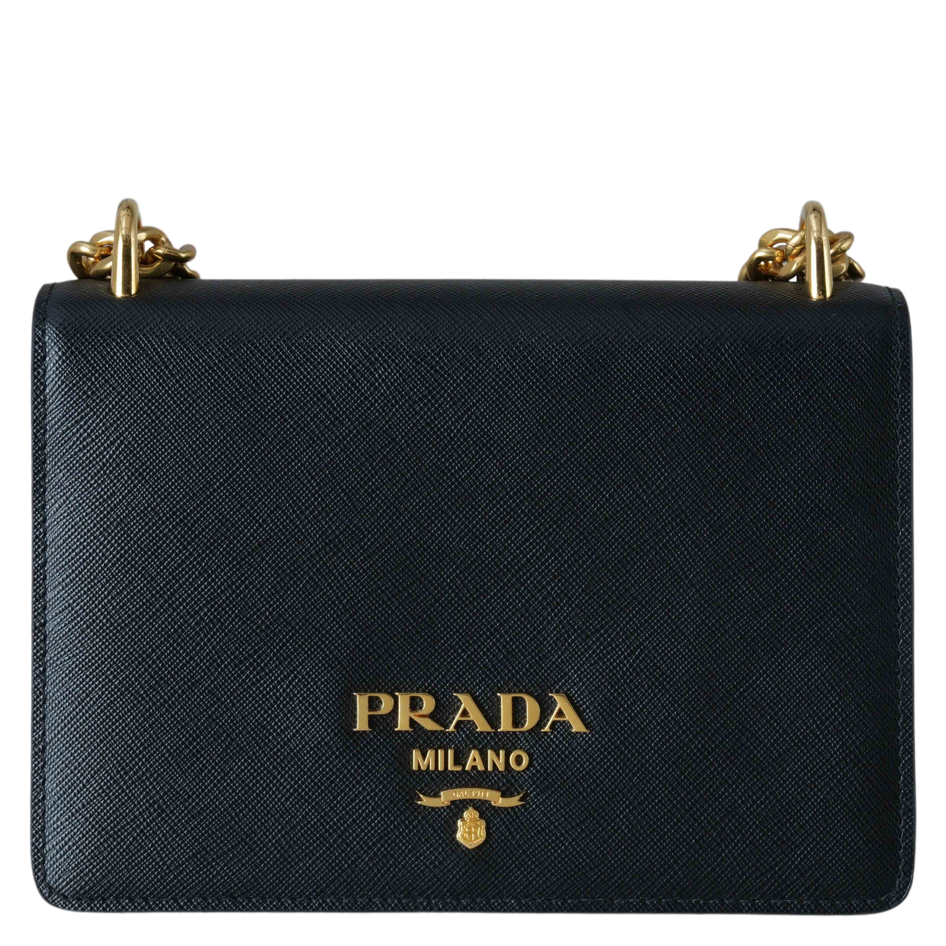 PRADA(USED)프라다 1BD133 사피아노 파티나 체인 숄더백