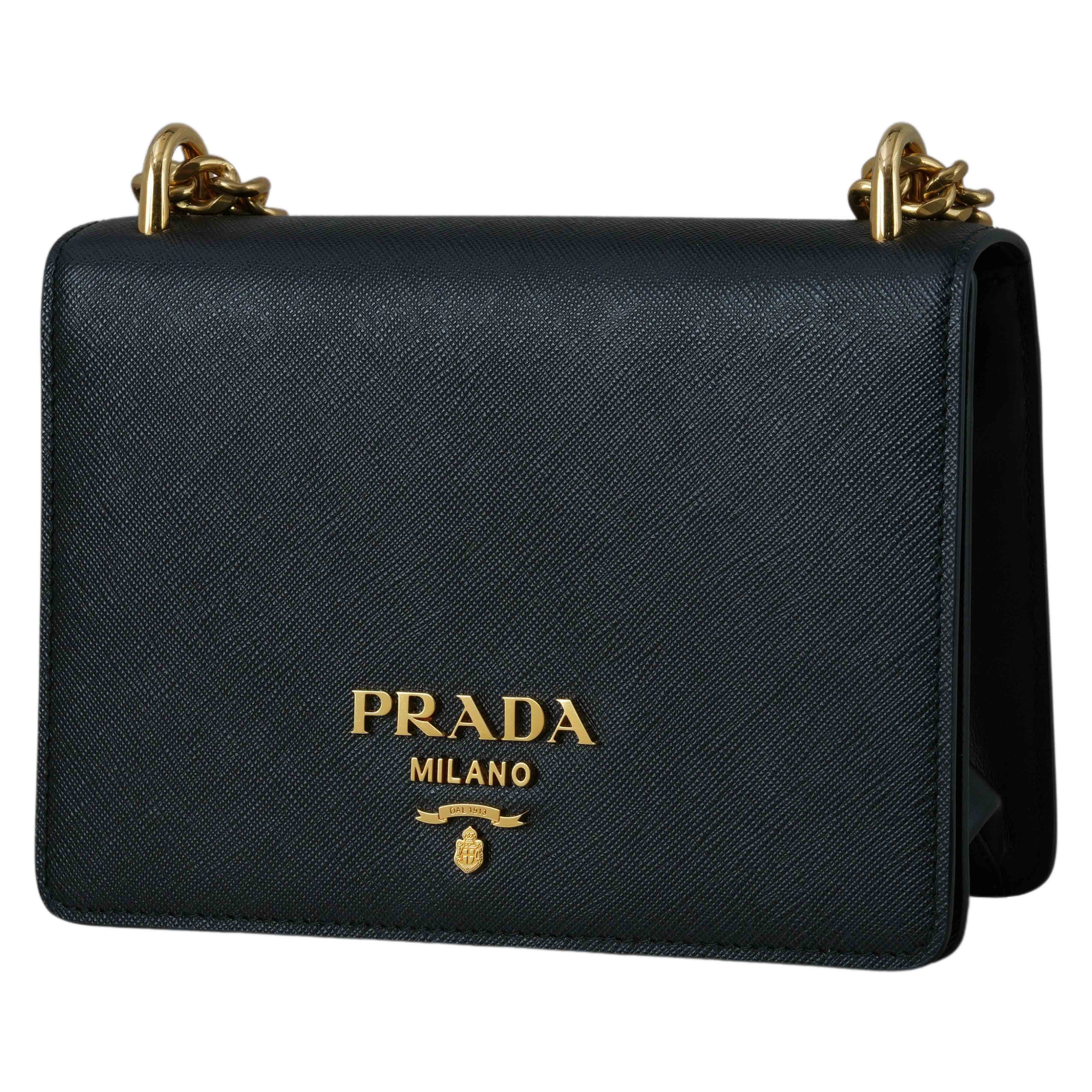 PRADA(USED)프라다 1BD133 사피아노 파티나 체인 숄더백