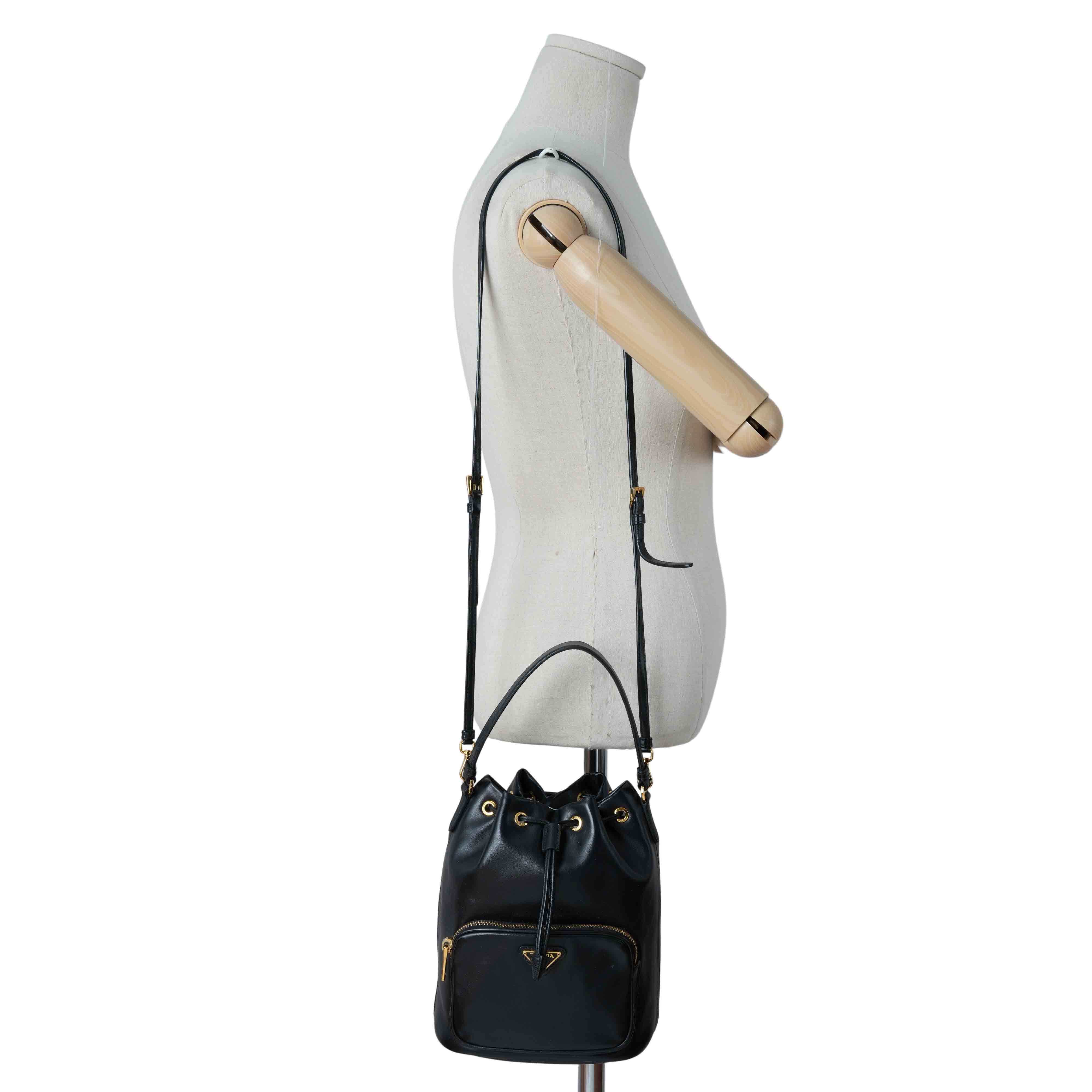 PRADA(USED)프라다 1BH038 레더 버킷백