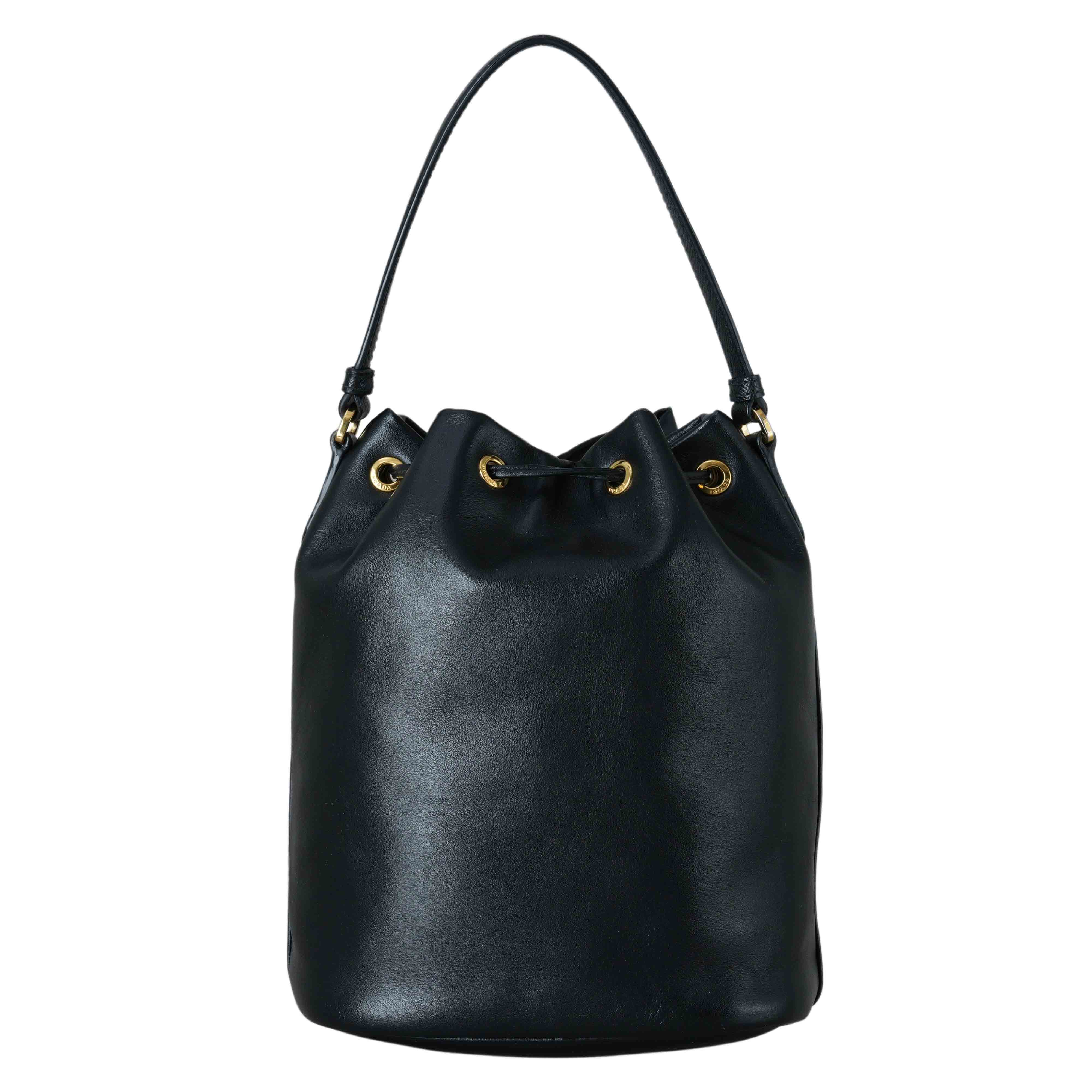 PRADA(USED)프라다 1BH038 레더 버킷백