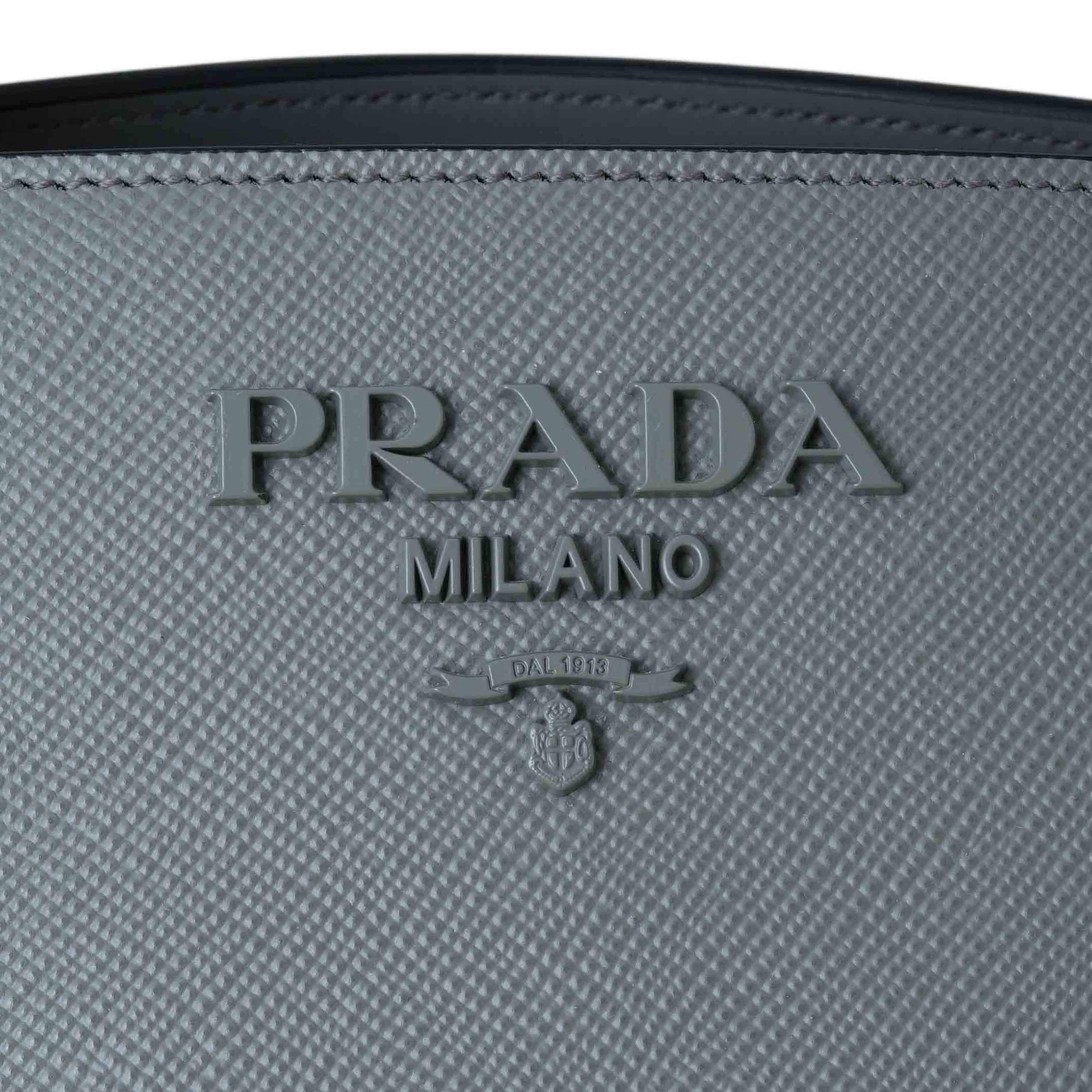 PRADA(USED)프라다 1BA155 사피아노 모노크롬 토트백