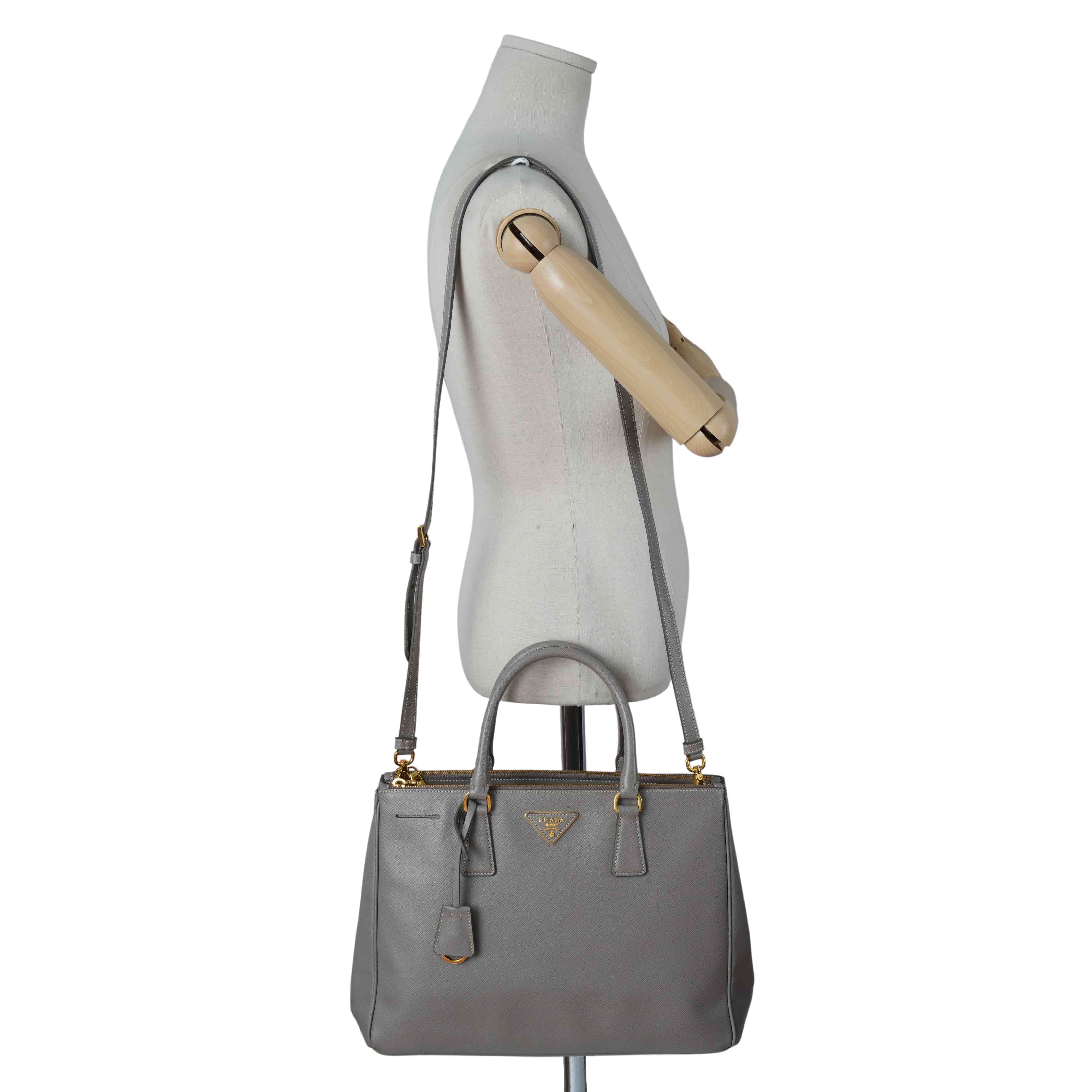 PRADA(USED)프라다 BN2274 사피아노 럭스 토트 겸 숄더백