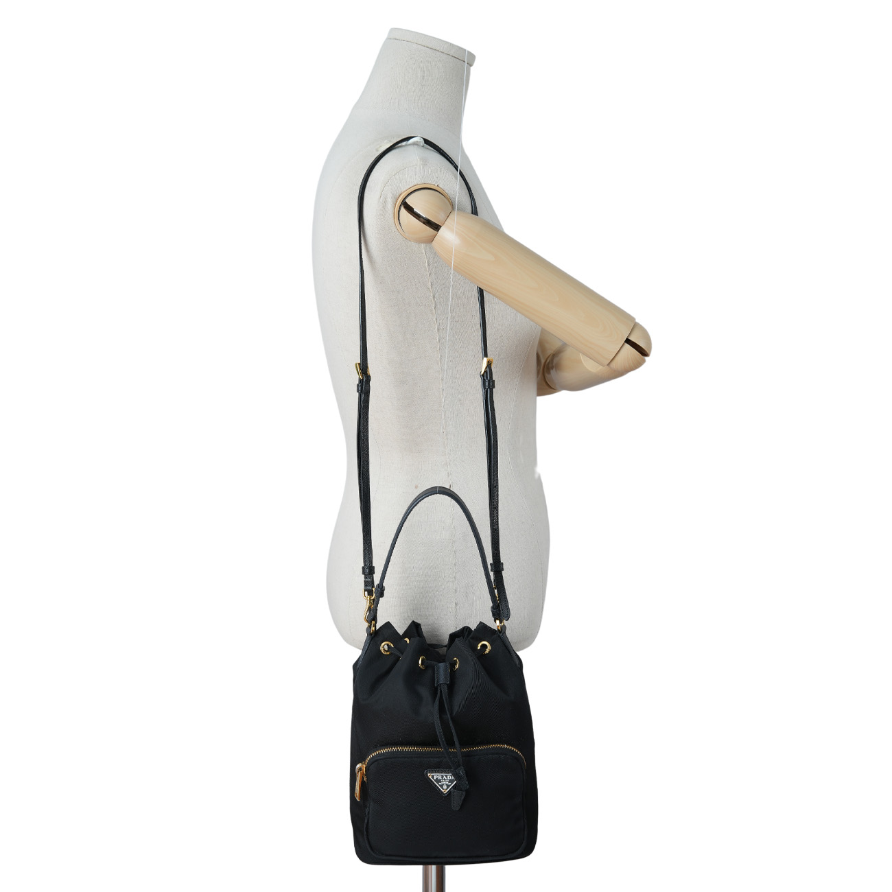 PRADA(USED)프라다 1BH038 리나일론 듀엣 버킷백