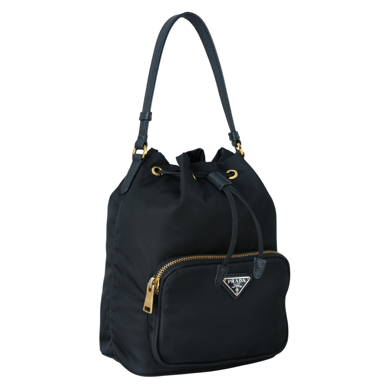 PRADA(USED)프라다 1BH038 리나일론 듀엣 버킷백