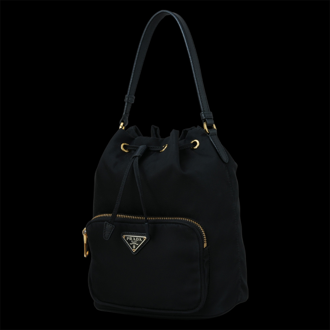 PRADA(USED)프라다 1BH038 리나일론 듀엣 버킷백