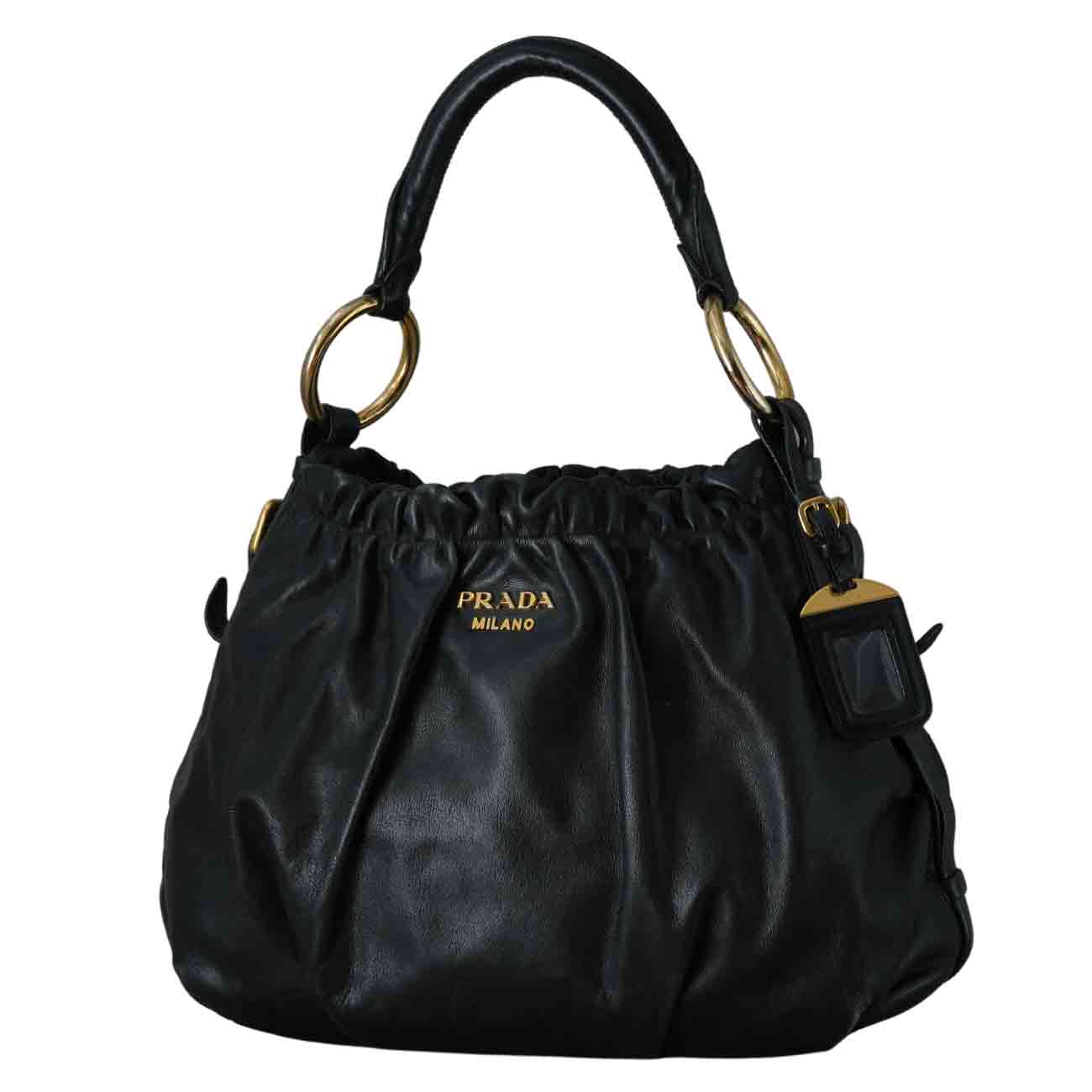 PRADA(USED)프라다 소프트카프 토트백 블랙