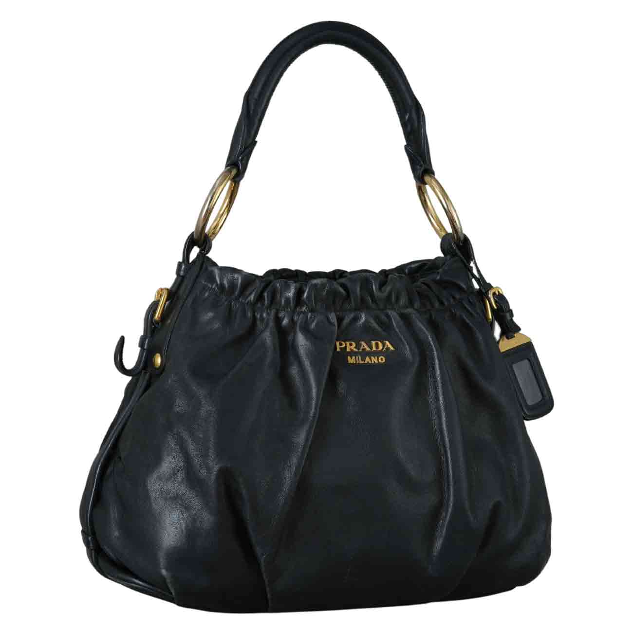 PRADA(USED)프라다 소프트카프 토트백 블랙