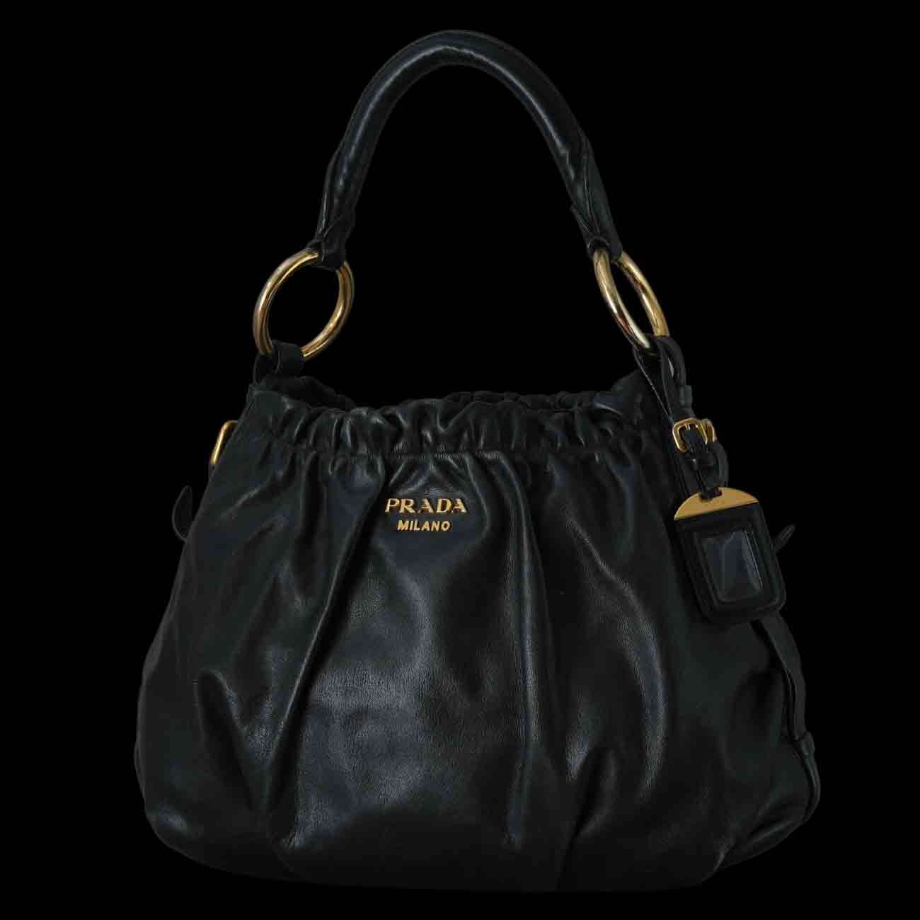 PRADA(USED)프라다 소프트카프 토트백 블랙