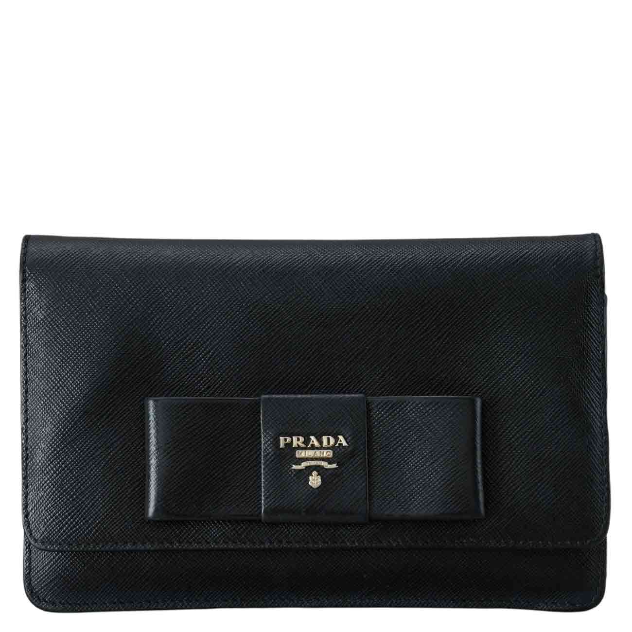 PRADA(USED)프라다 1BH009 사피아노 리본 크로스백