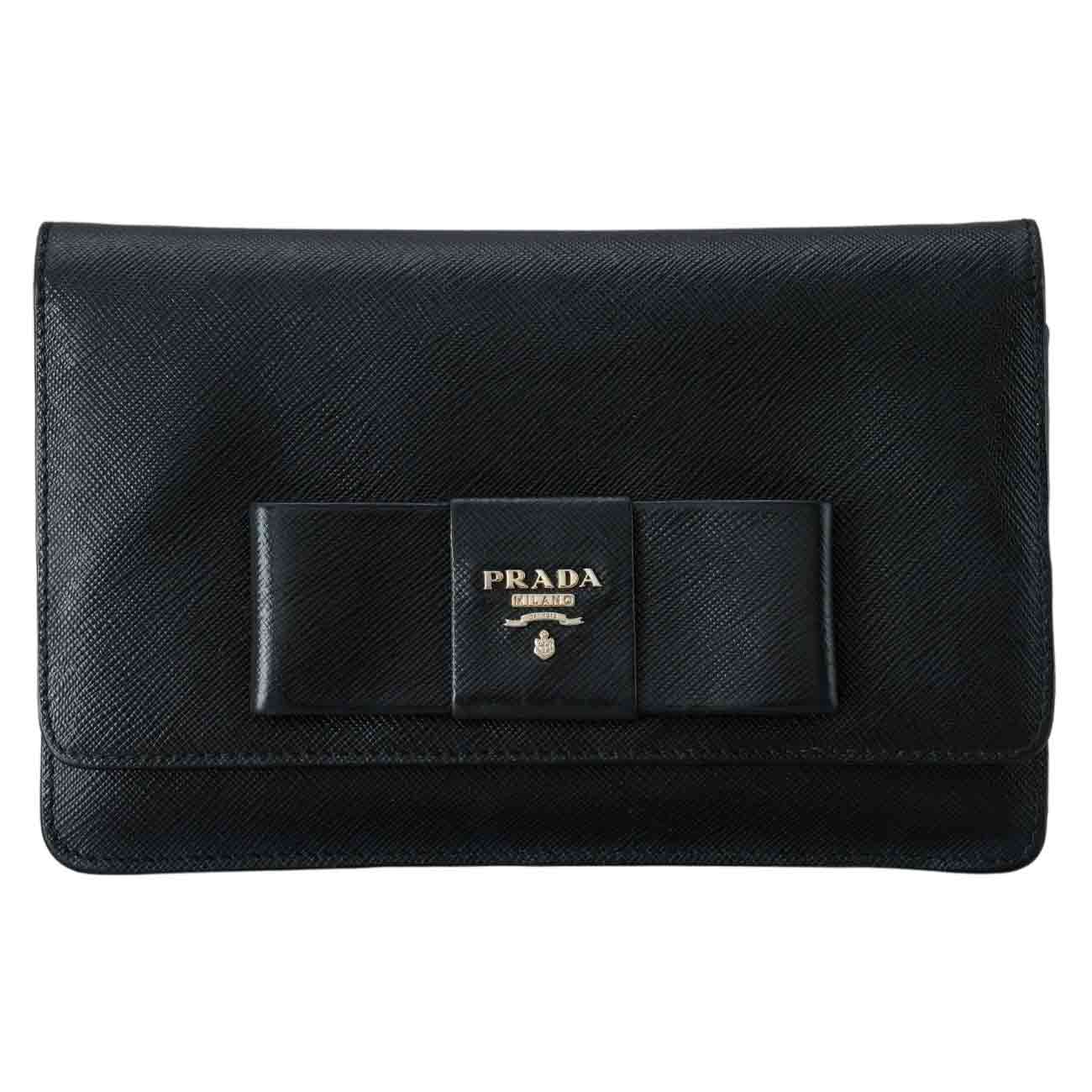 PRADA(USED)프라다 1BH009 사피아노 리본 크로스백