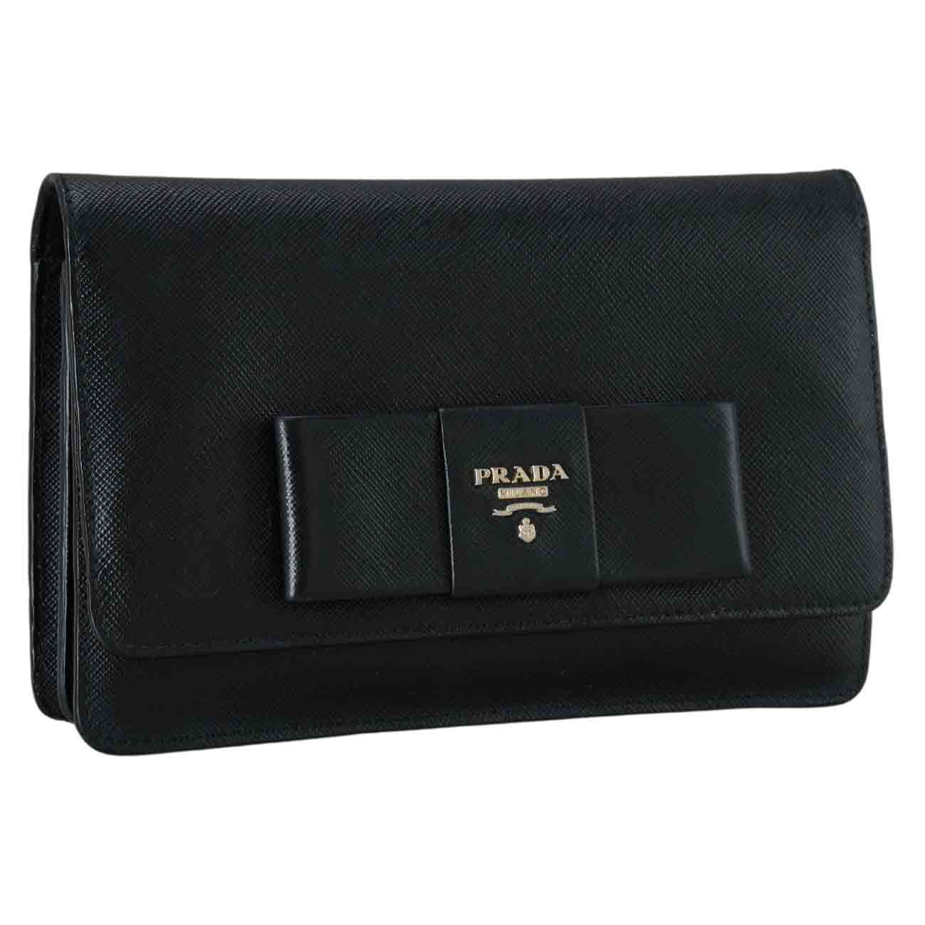 PRADA(USED)프라다 1BH009 사피아노 리본 크로스백