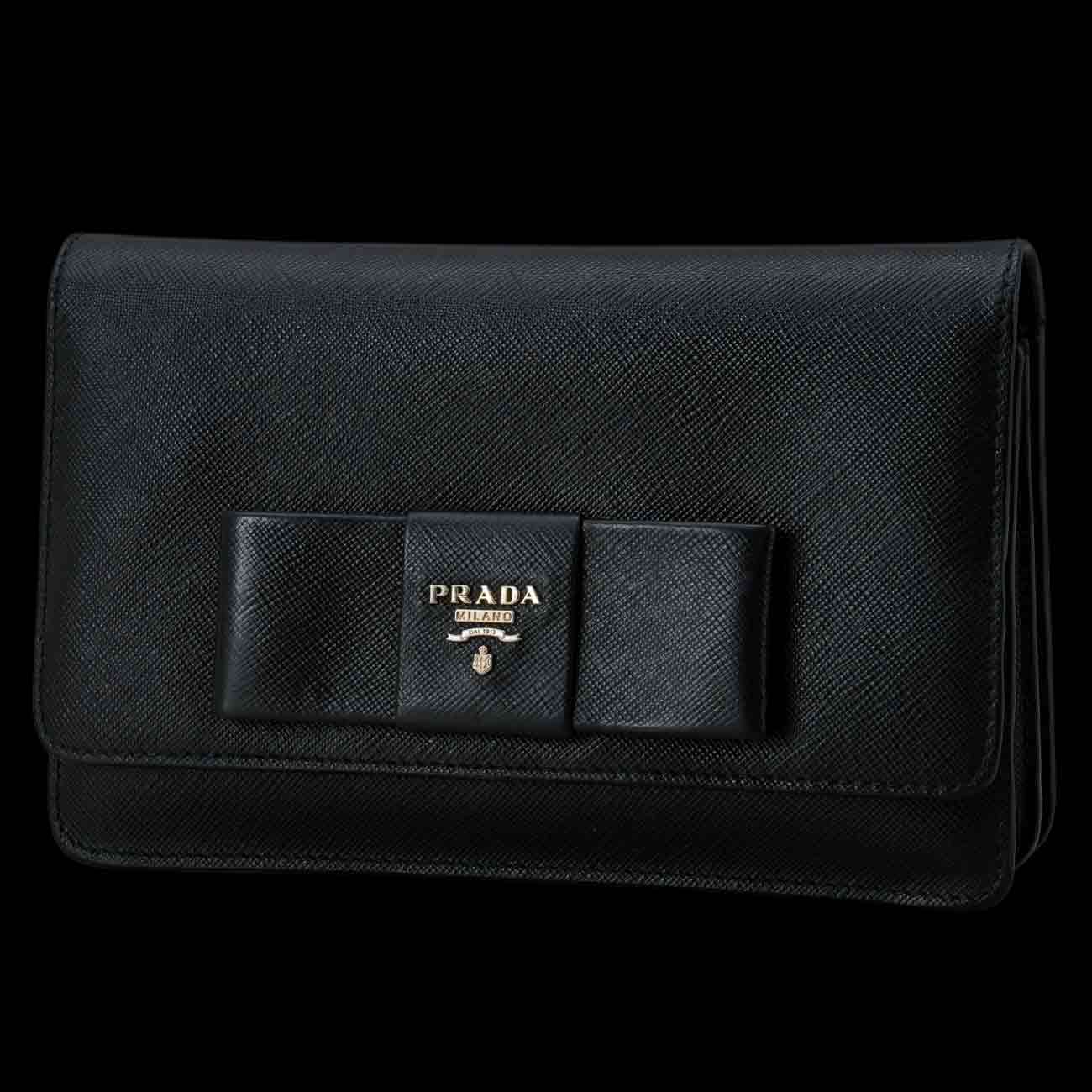 PRADA(USED)프라다 1BH009 사피아노 리본 크로스백