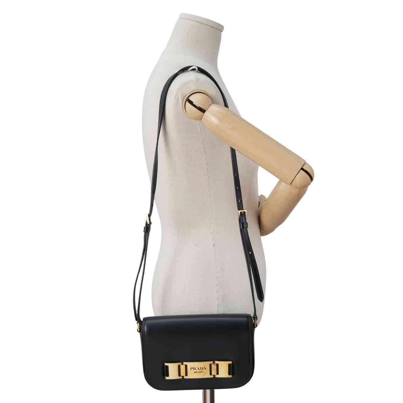PRADA(USED)프라다 1BD244 메탈 버클 숄더백