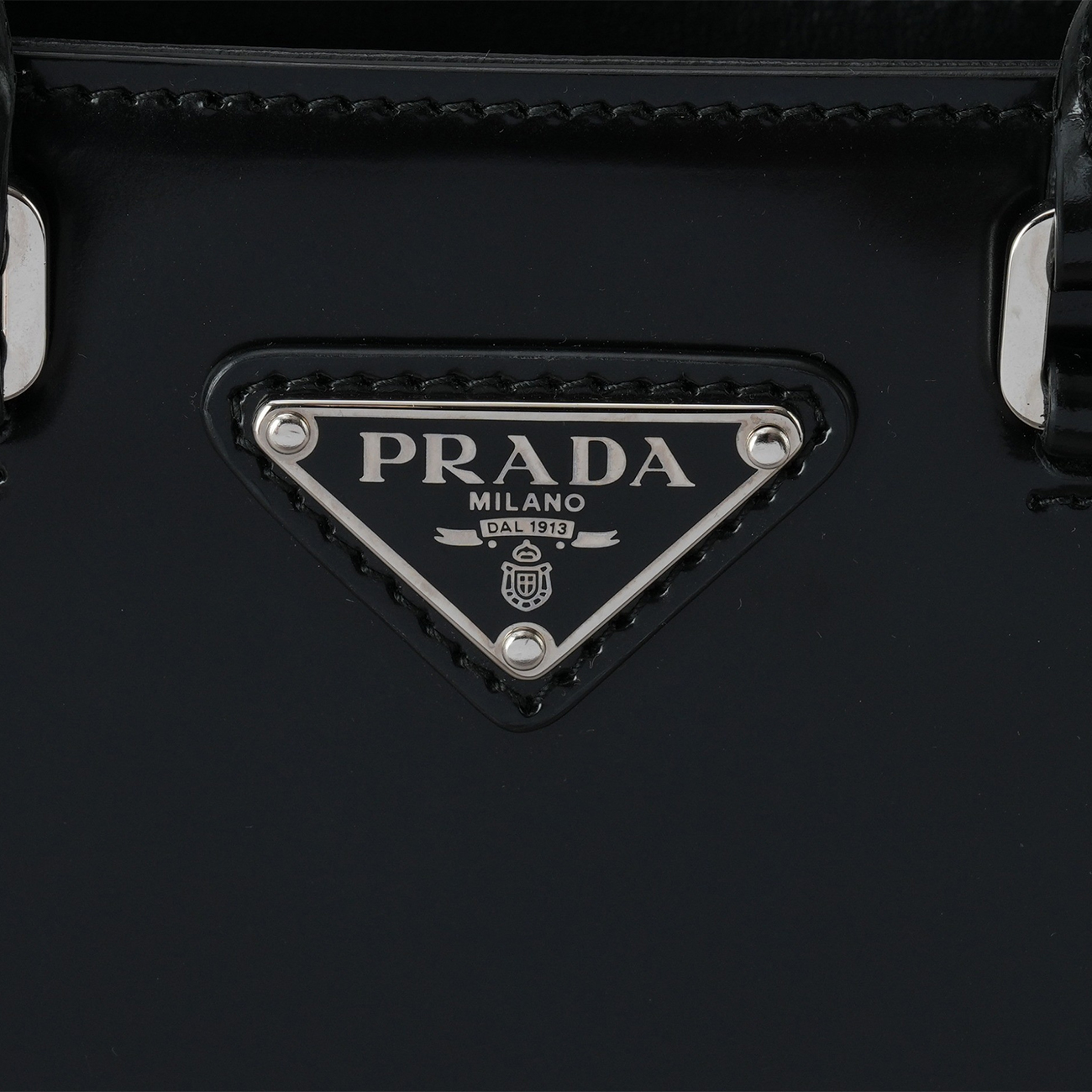 PRADA(USED)프라다 1BA331 스몰 브러쉬드 레더 토트백