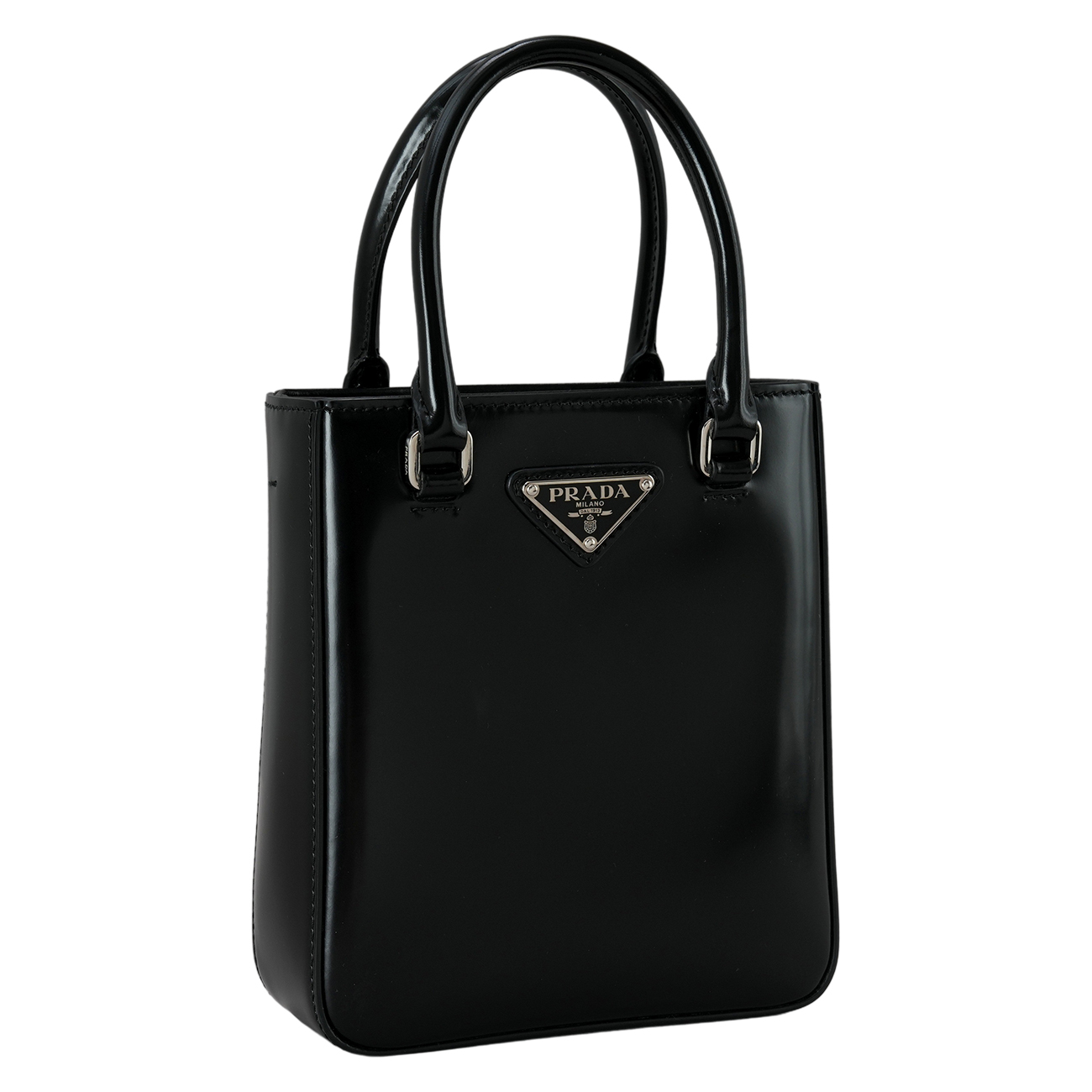 PRADA(USED)프라다 1BA331 스몰 브러쉬드 레더 토트백