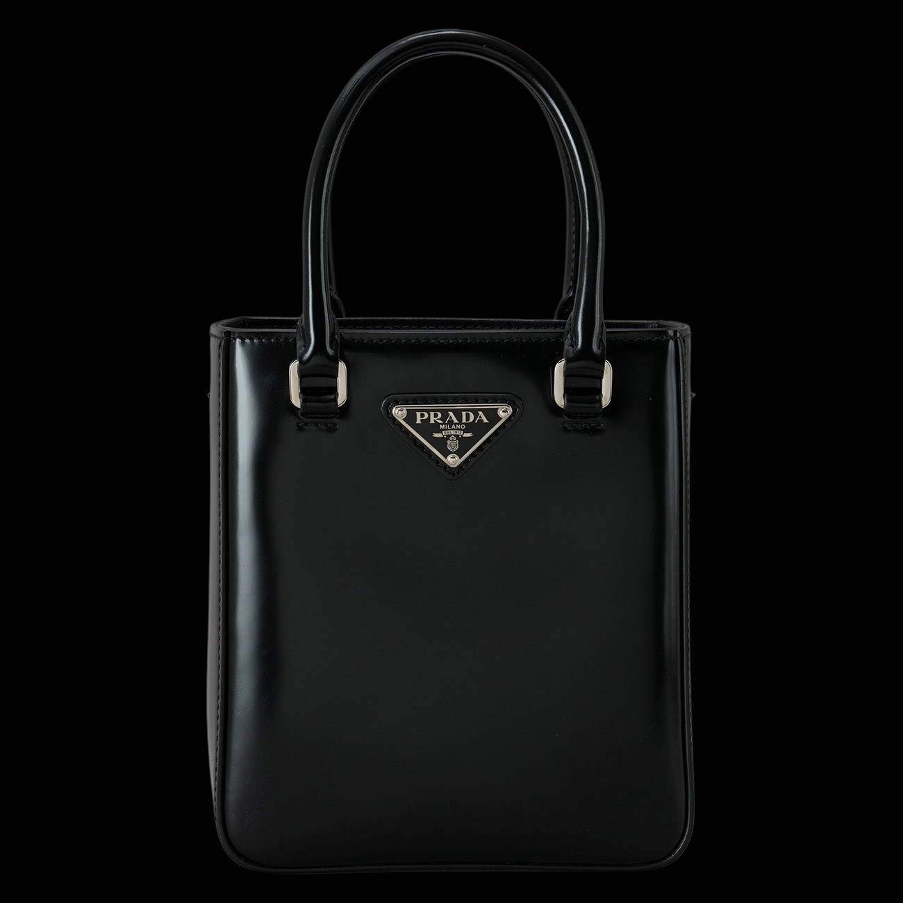 PRADA(USED)프라다 1BA331 스몰 브러쉬드 레더 토트백