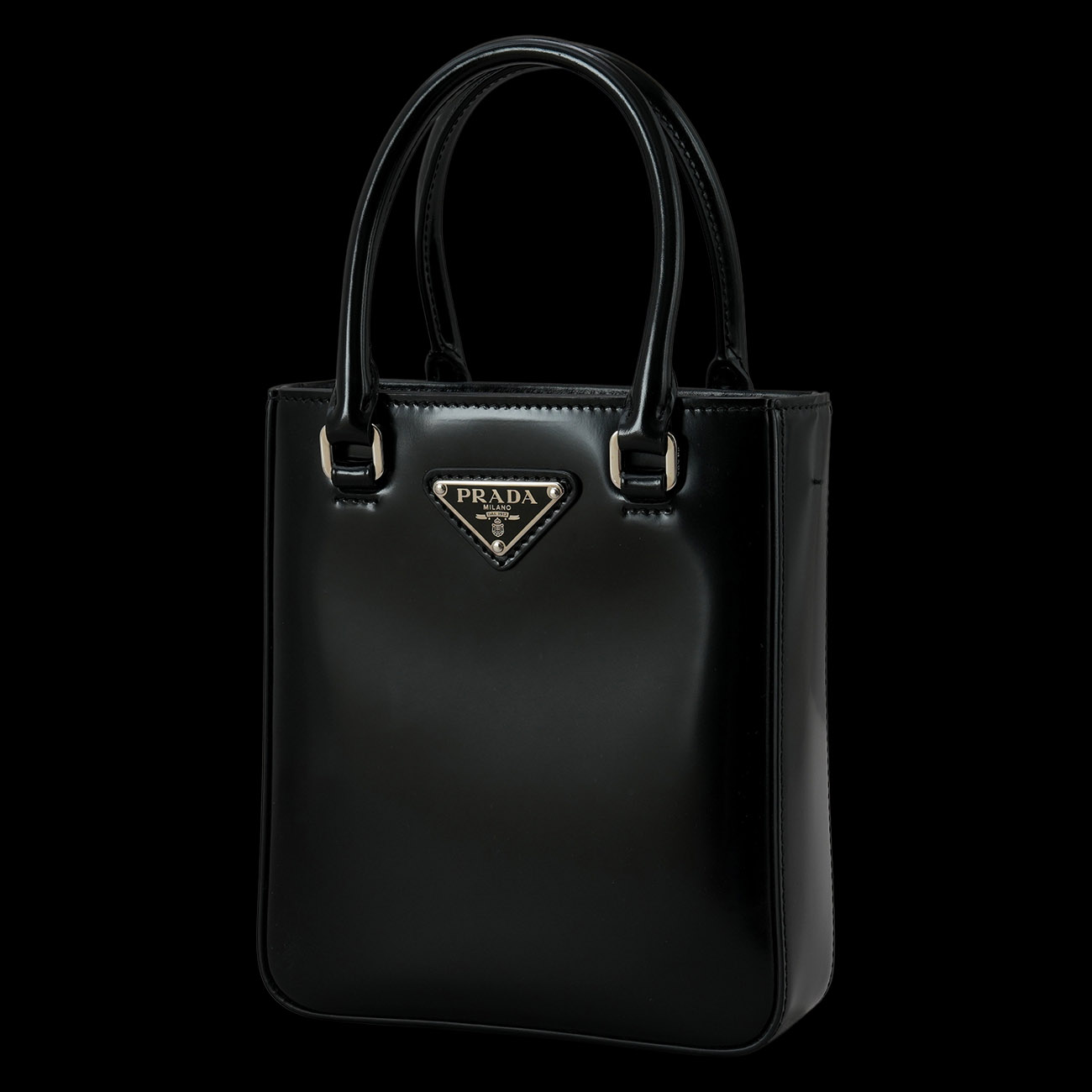 PRADA(USED)프라다 1BA331 스몰 브러쉬드 레더 토트백