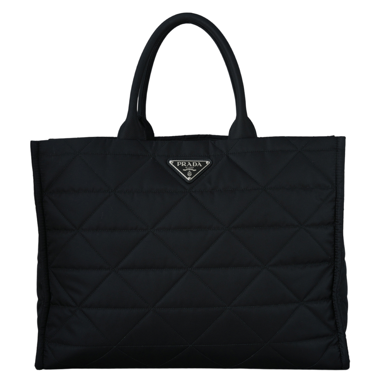 PRADA(USED)프라다 탑스티치 퀼팅 리나일론 쇼퍼백