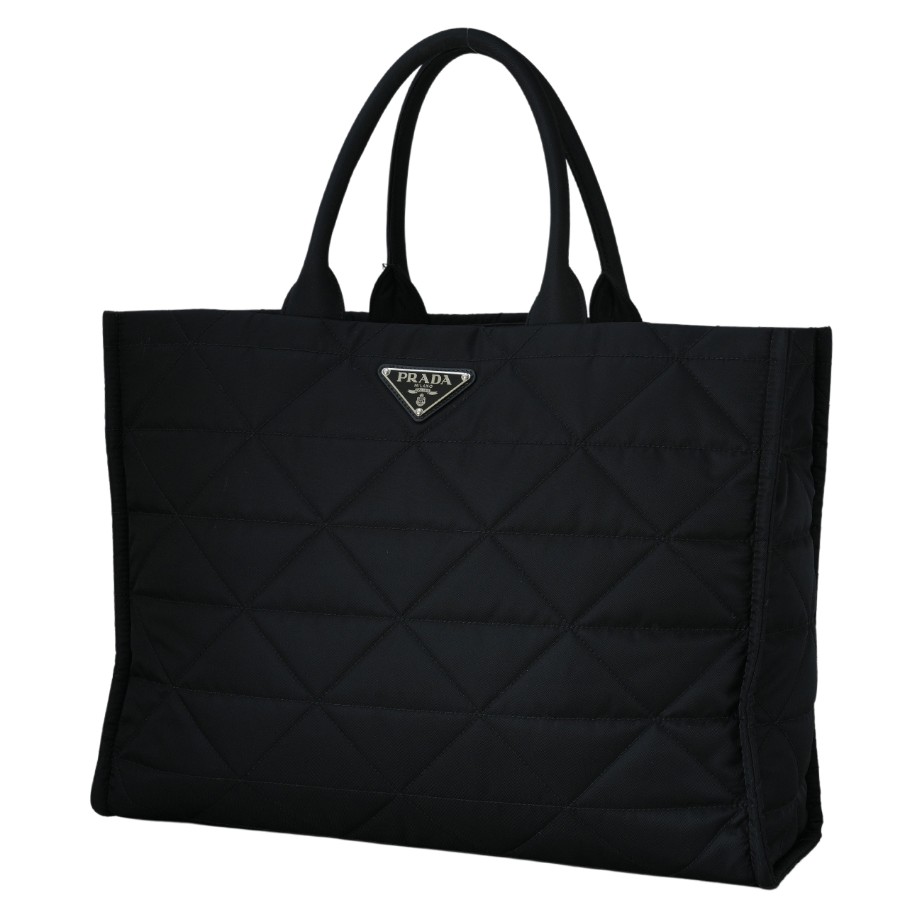 PRADA(USED)프라다 탑스티치 퀼팅 리나일론 쇼퍼백
