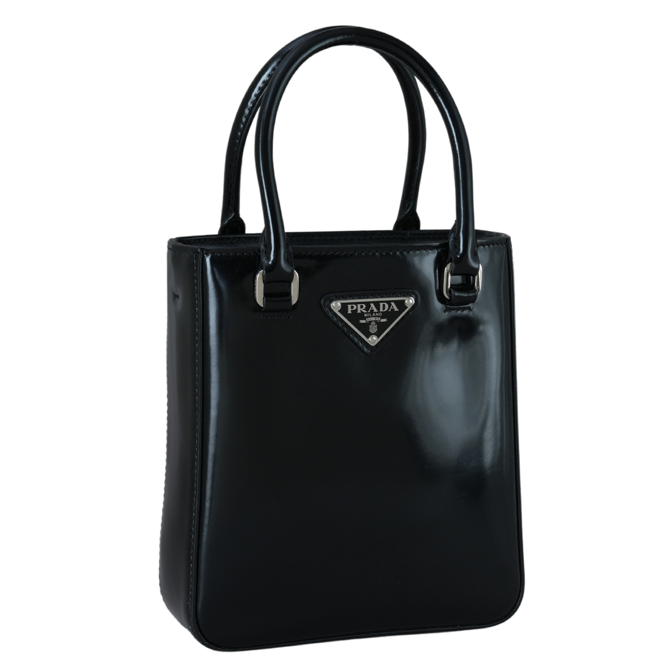 PRADA(USED)프라다 1BA331 스몰 브러쉬드 레더 토트백