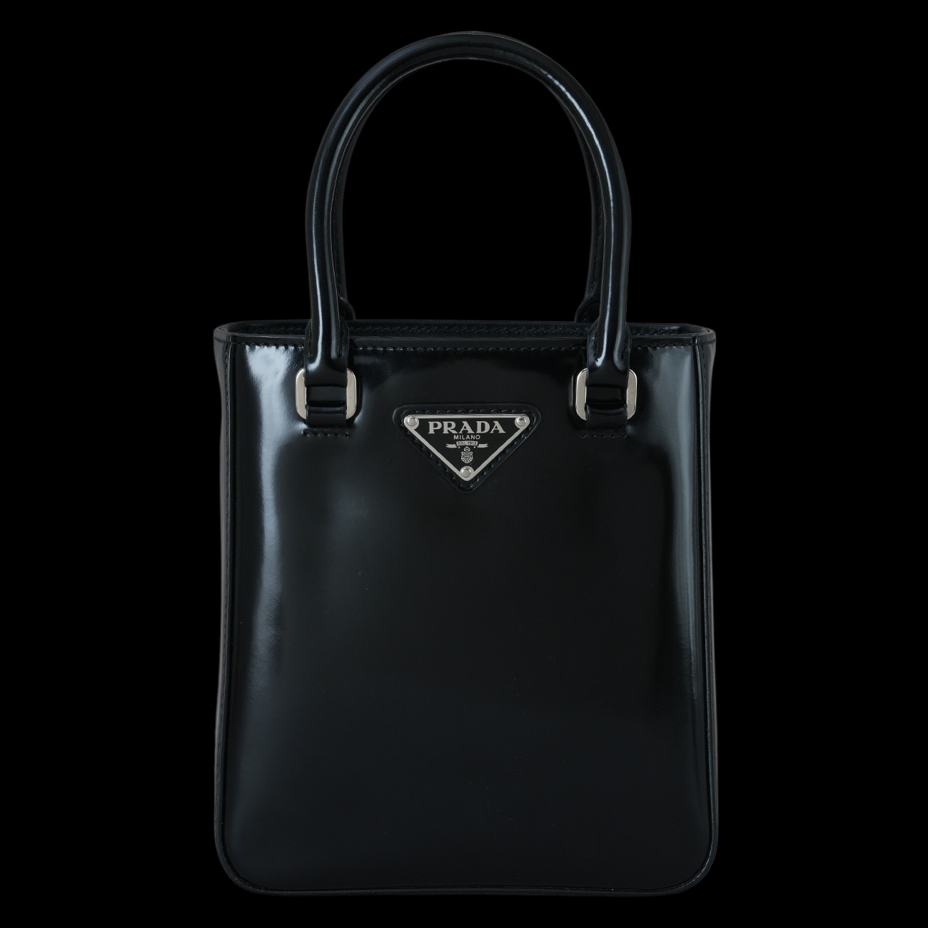 PRADA(USED)프라다 1BA331 스몰 브러쉬드 레더 토트백