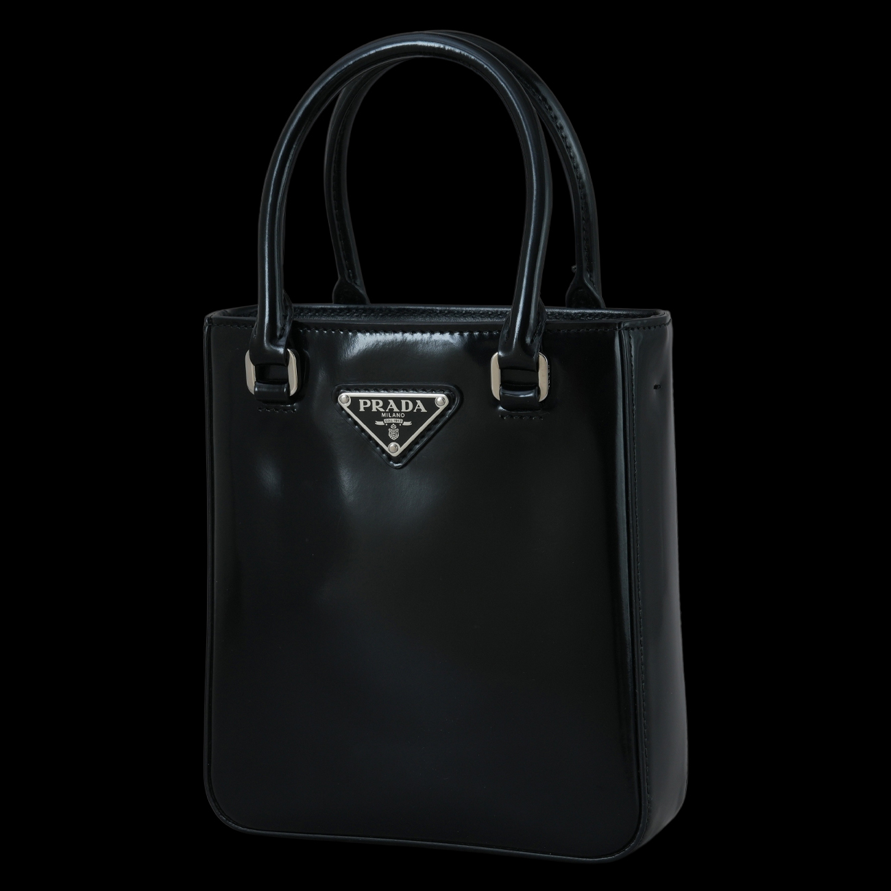 PRADA(USED)프라다 1BA331 스몰 브러쉬드 레더 토트백