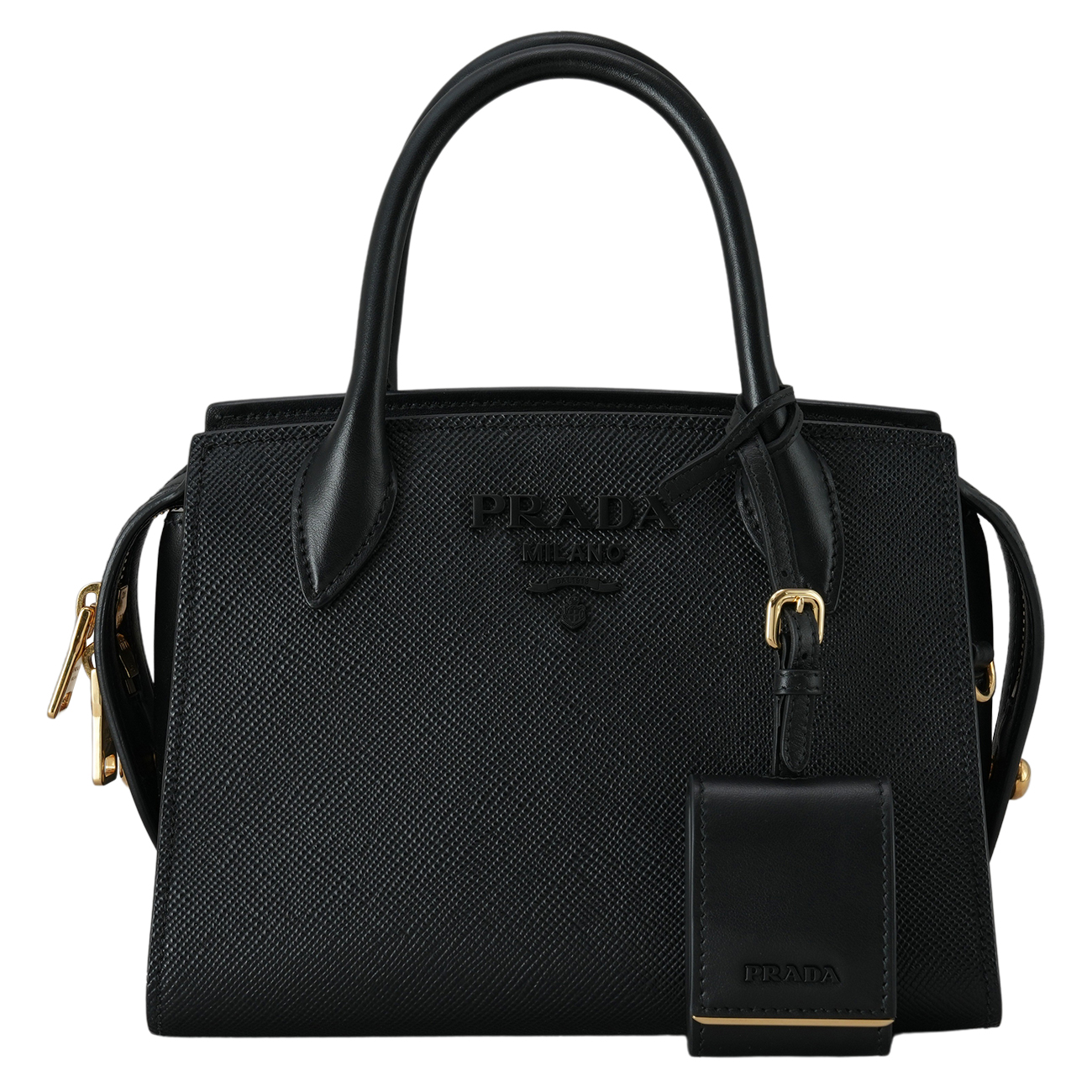 PRADA(USED)프라다 1BA269 사피아노 모노크롬 토트겸 숄더백