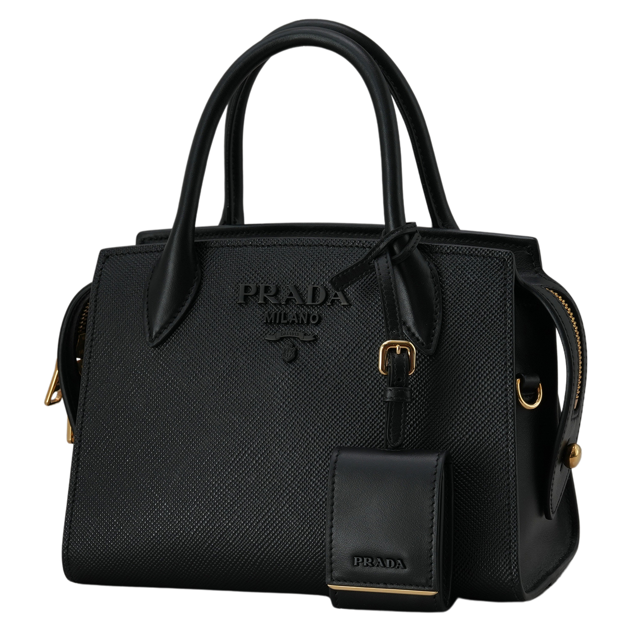 PRADA(USED)프라다 1BA269 사피아노 모노크롬 토트겸 숄더백