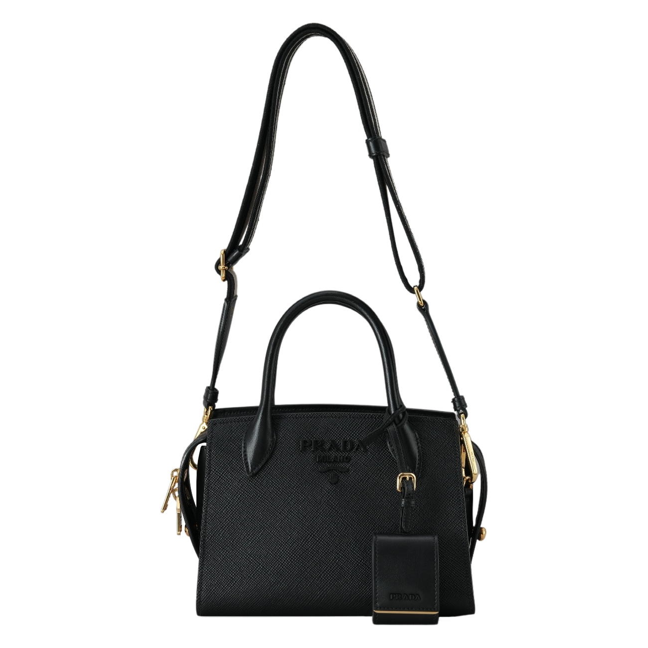 PRADA(USED)프라다 1BA269 사피아노 모노크롬 토트겸 숄더백