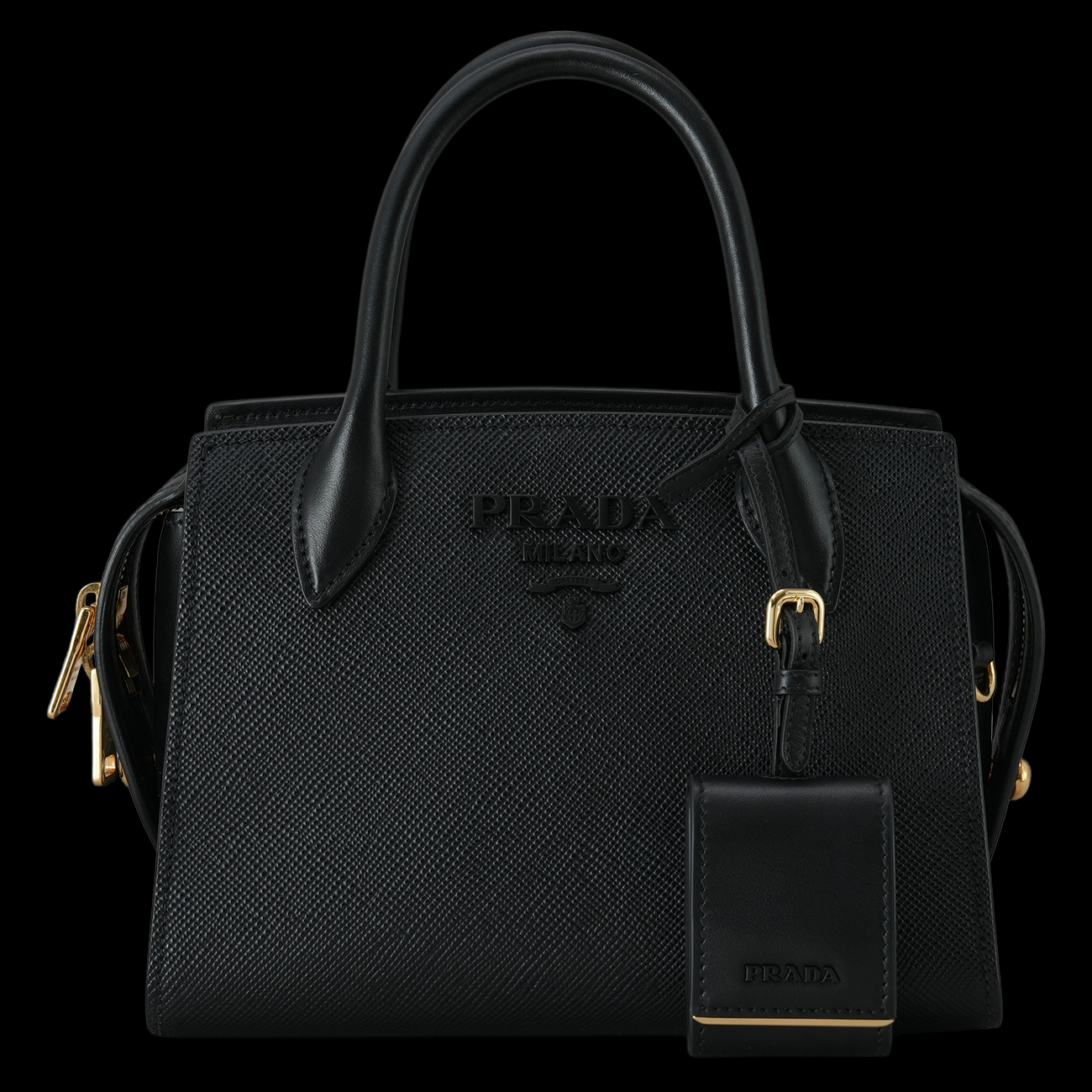 PRADA(USED)프라다 1BA269 사피아노 모노크롬 토트겸 숄더백