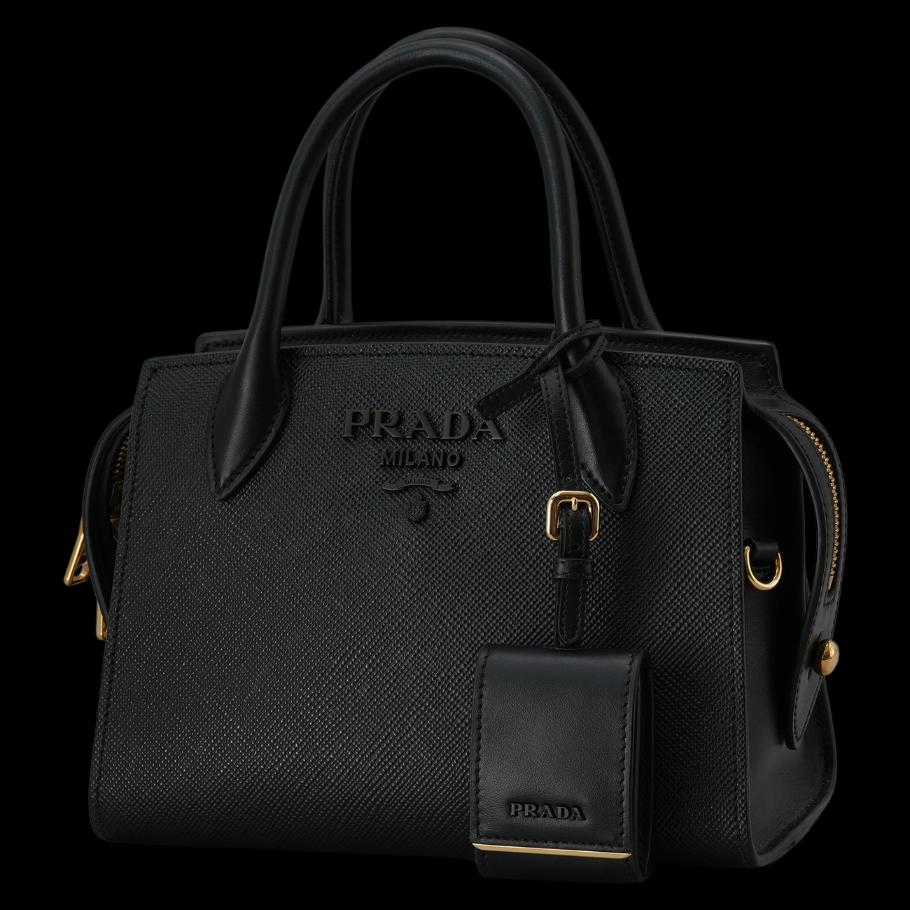 PRADA(USED)프라다 1BA269 사피아노 모노크롬 토트겸 숄더백