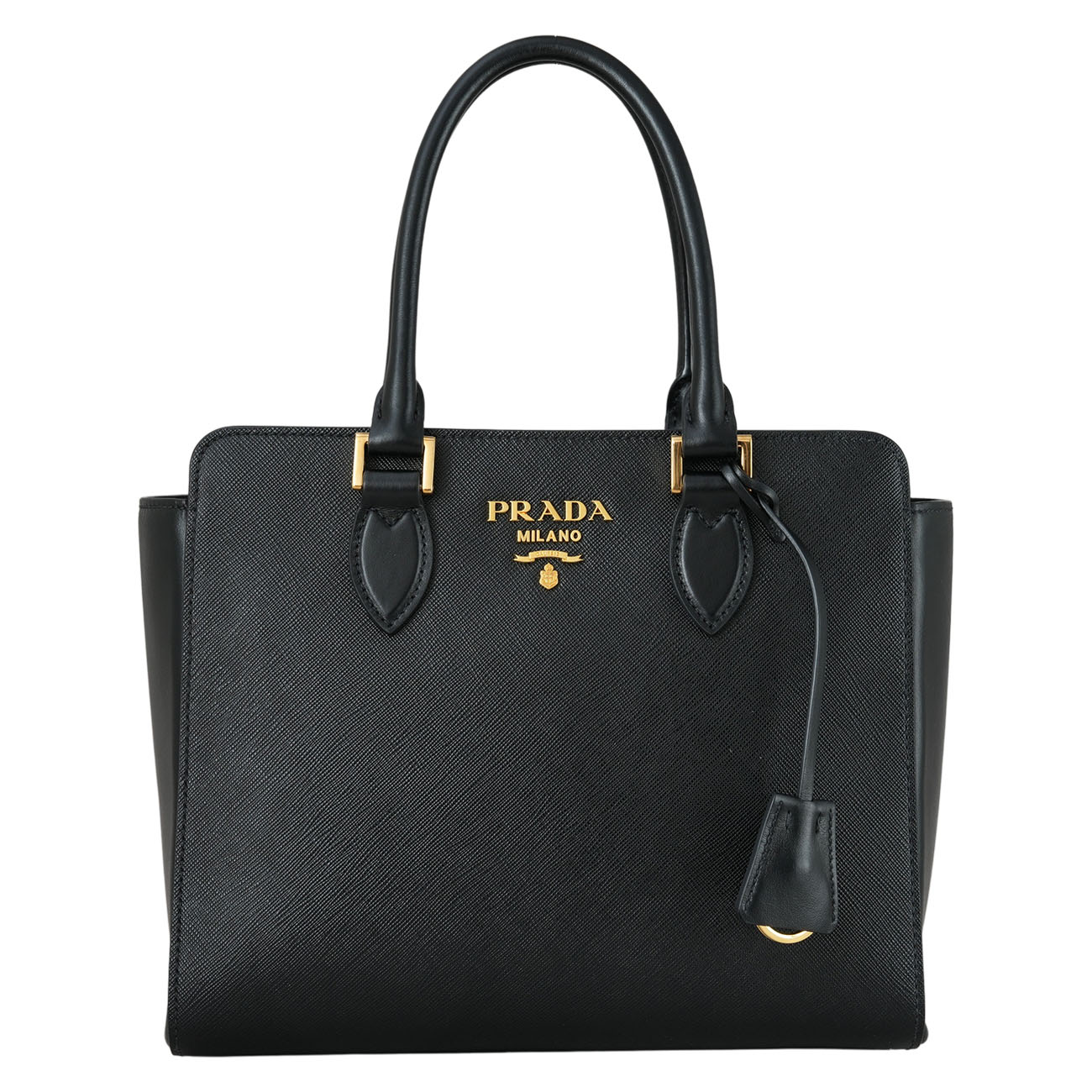 PRADA(USED)프라다 1BA113 사피아노 지퍼 투웨이백 블랙