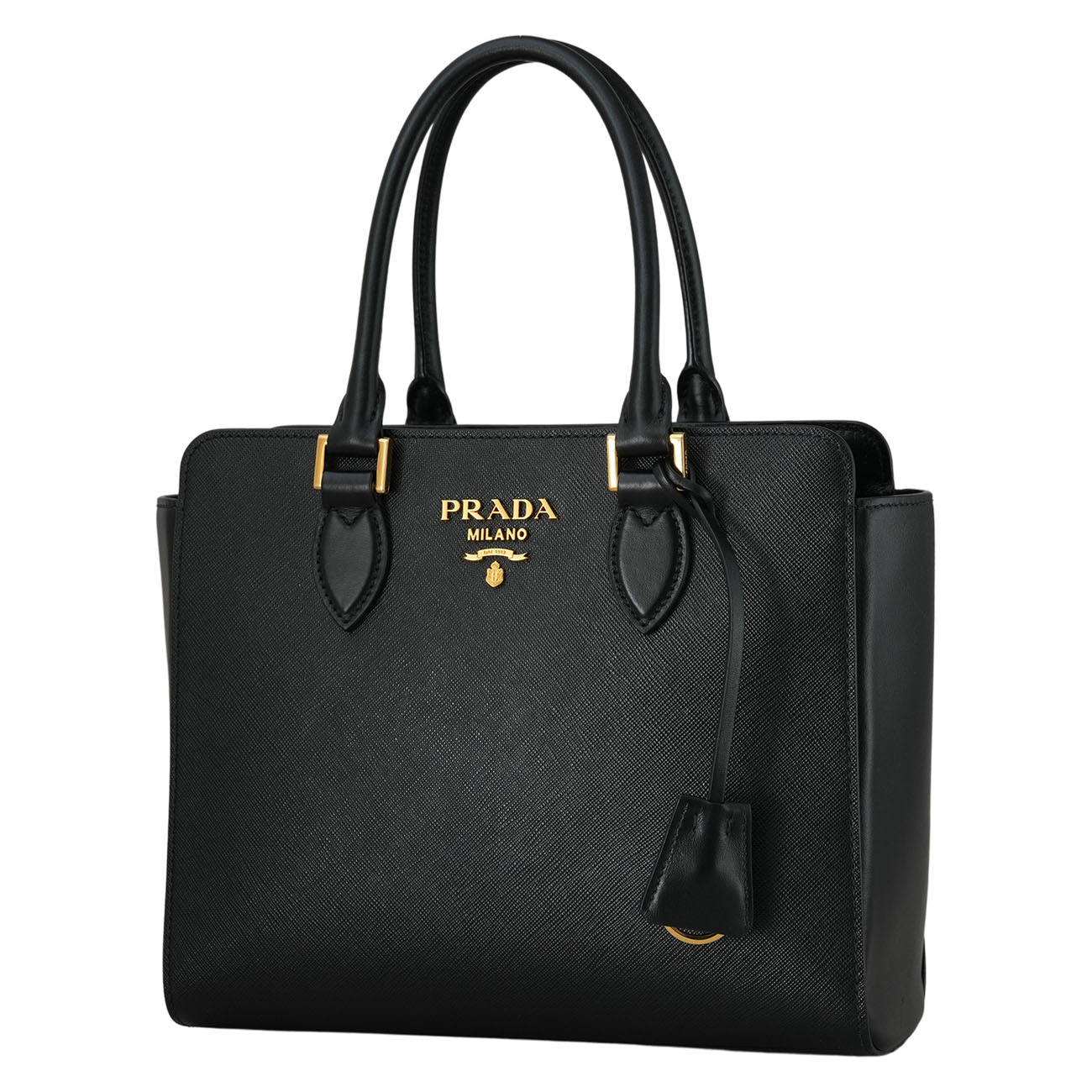 PRADA(USED)프라다 1BA113 사피아노 지퍼 투웨이백 블랙