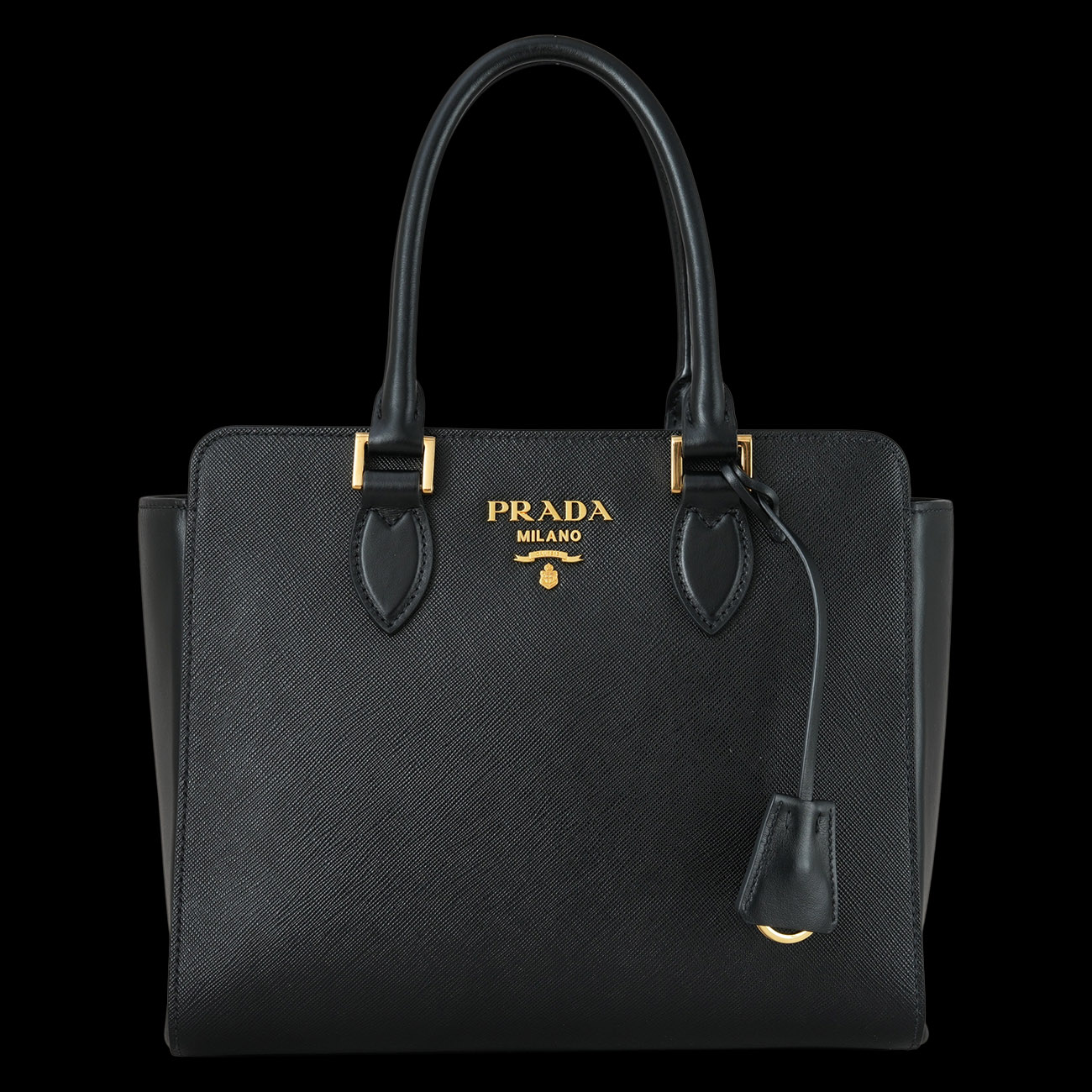 PRADA(USED)프라다 1BA113 사피아노 지퍼 투웨이백 블랙
