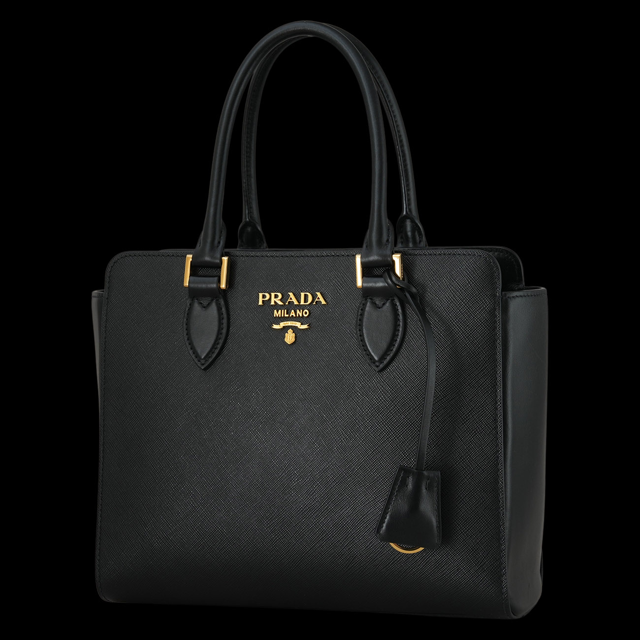 PRADA(USED)프라다 1BA113 사피아노 지퍼 투웨이백 블랙